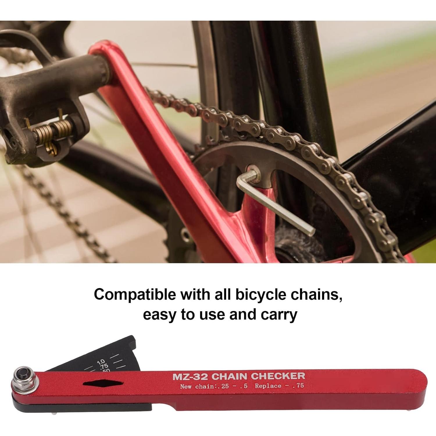 Verificador de Cadena de Bicicleta POENVFPO de Aluminio