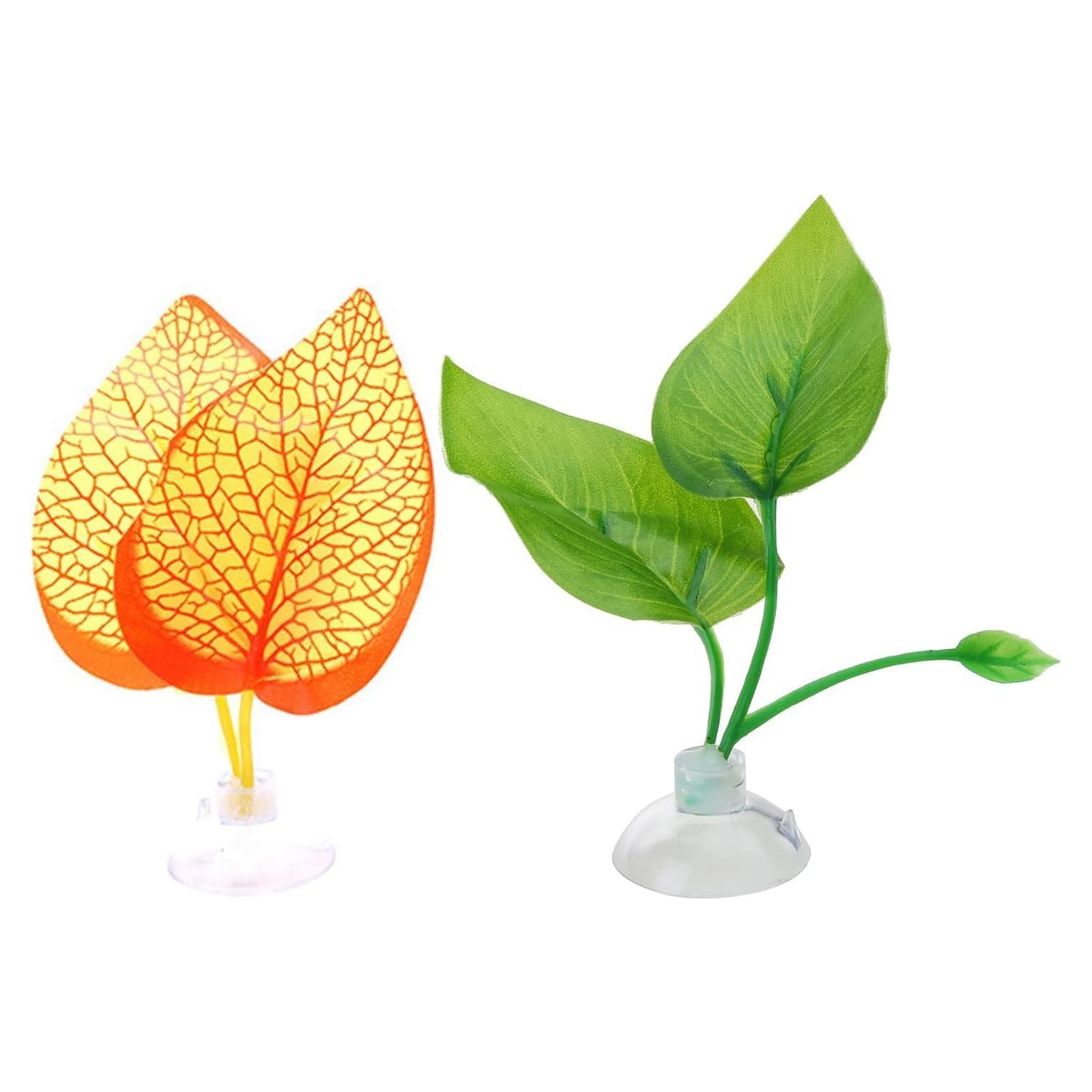 Decoración para Acuario WsjiaboFux Hoja Hamaca Verde