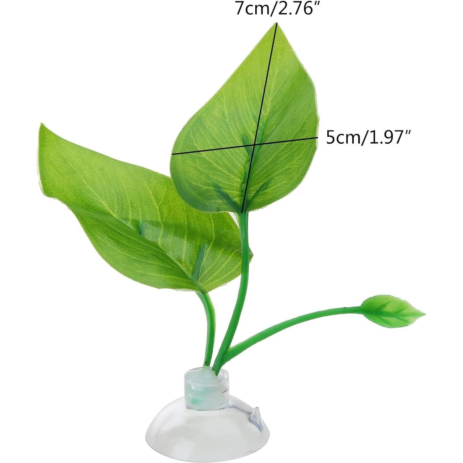 Decoración para Acuario WsjiaboFux Hoja Hamaca Verde