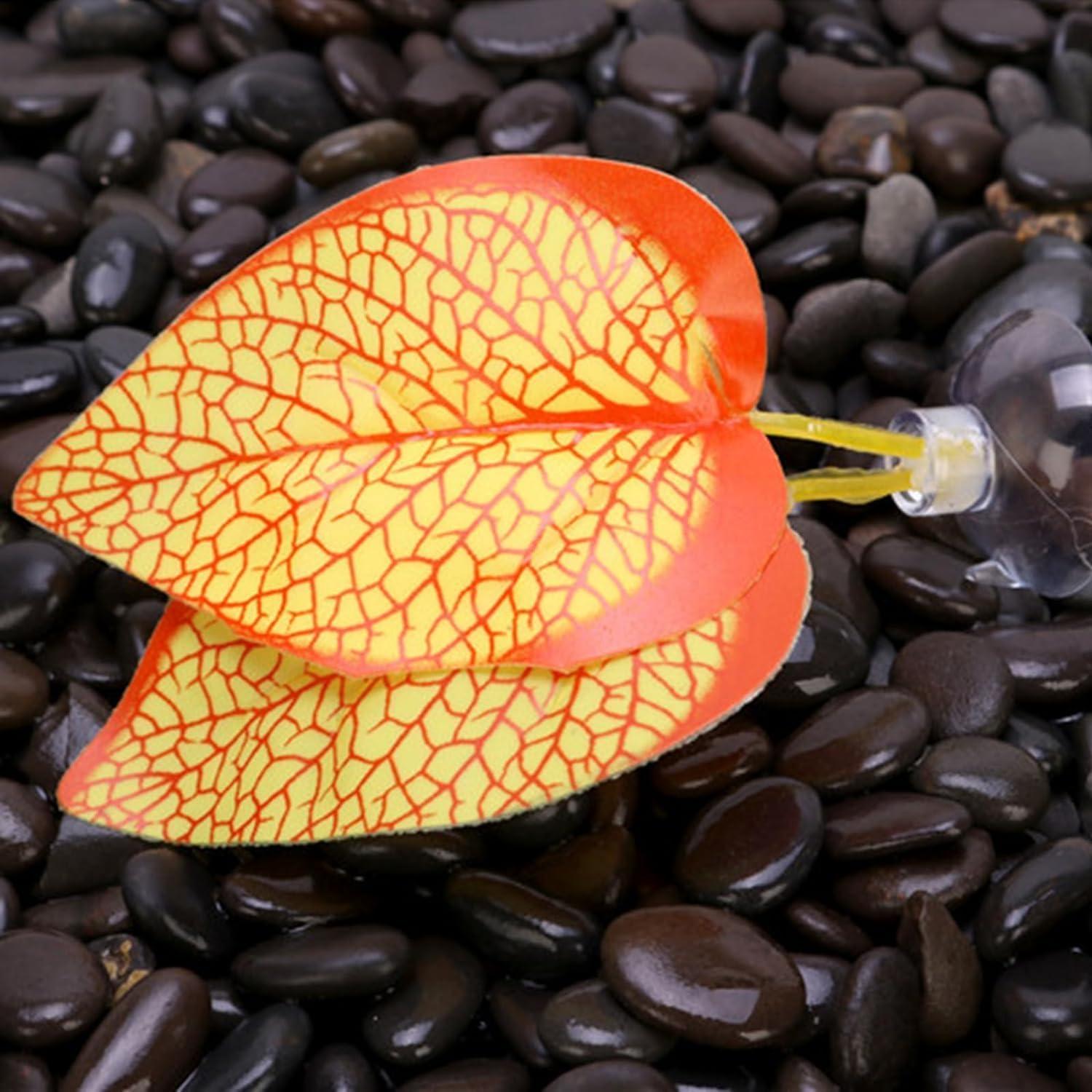 Decoración para Acuario WsjiaboFux Hoja Hamaca Verde