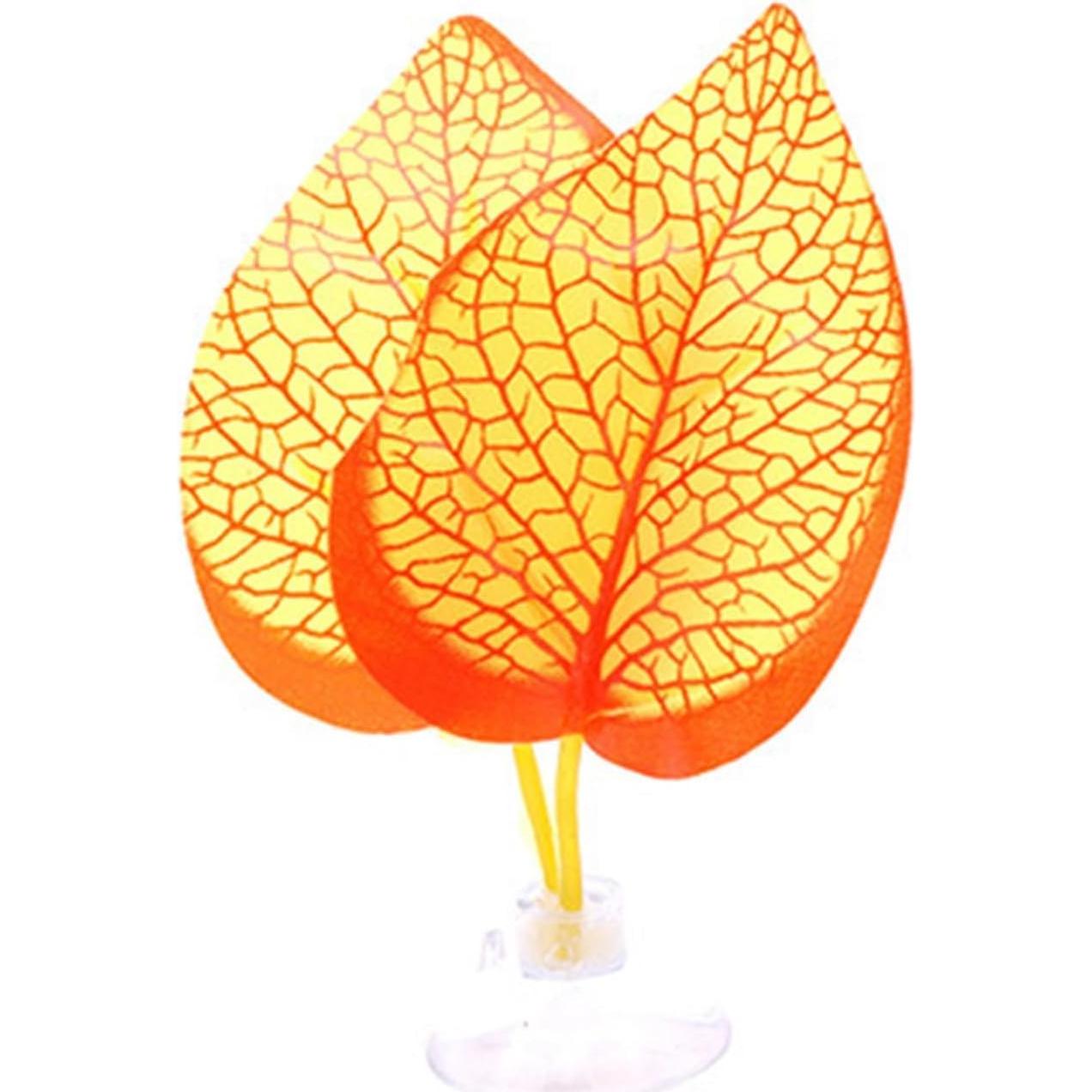 Decoración para Acuario WsjiaboFux Hoja Hamaca Verde