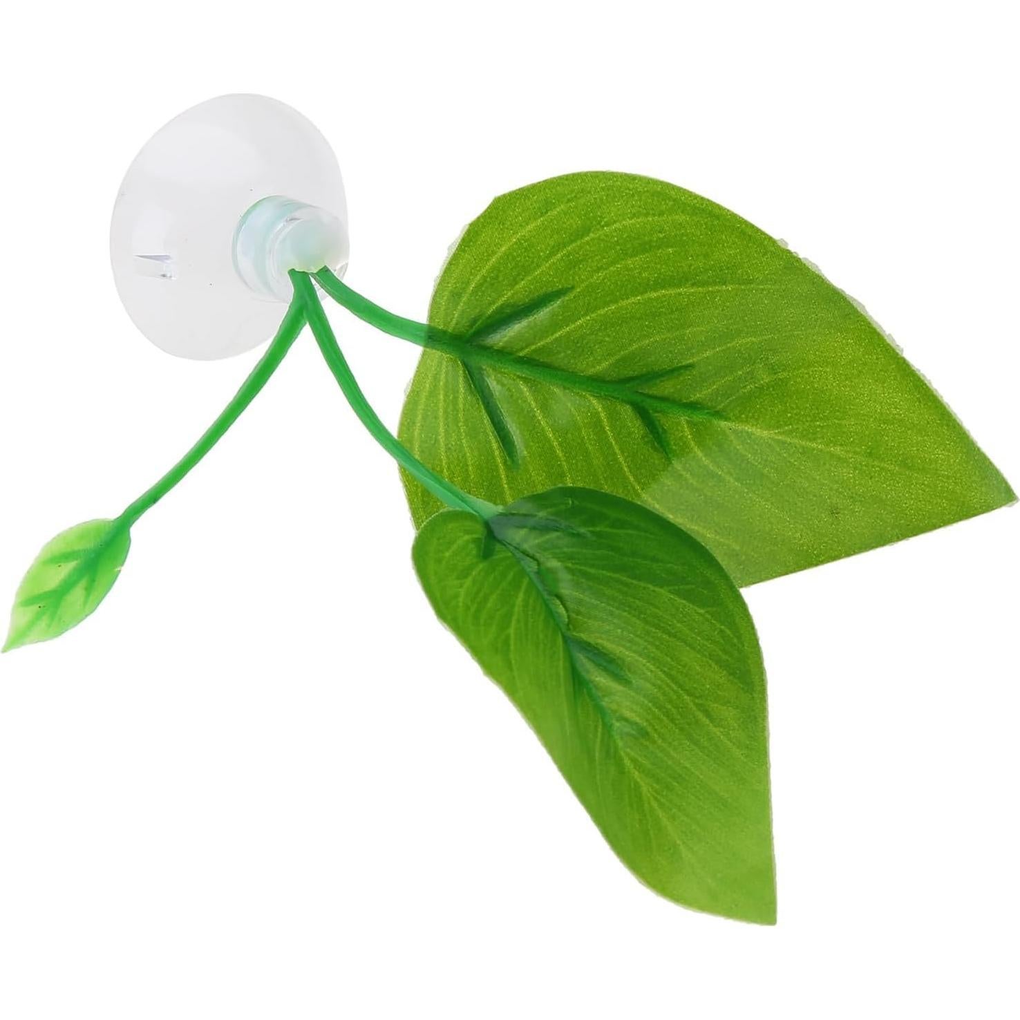 Decoración para Acuario WsjiaboFux Hoja Hamaca Verde