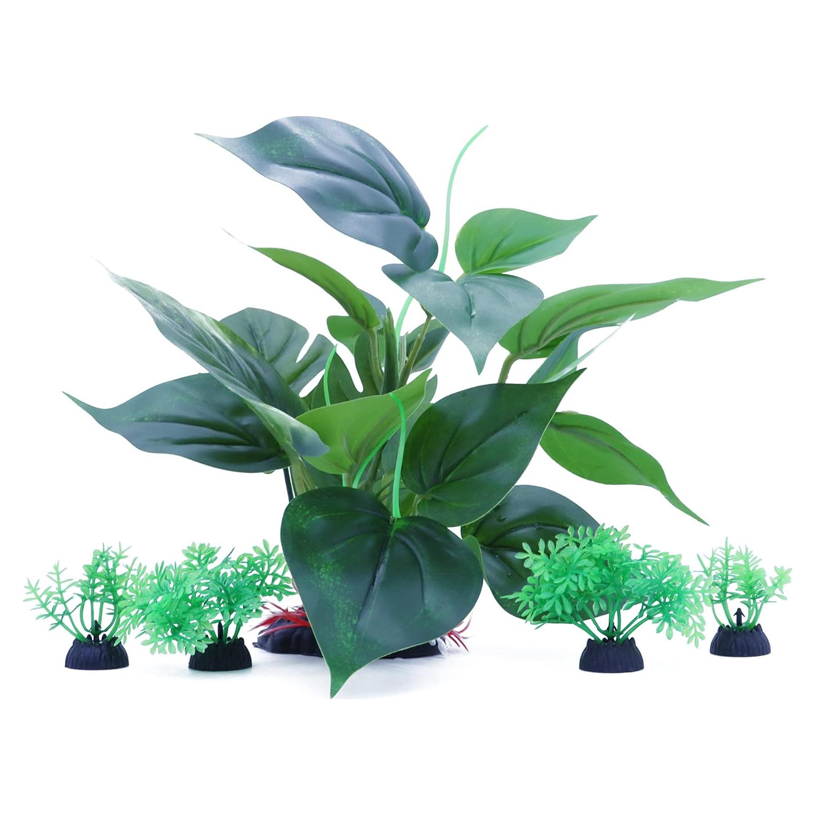 Plantas de Seda para Acuario ALEGI - 5 Unidades 25.4 cm