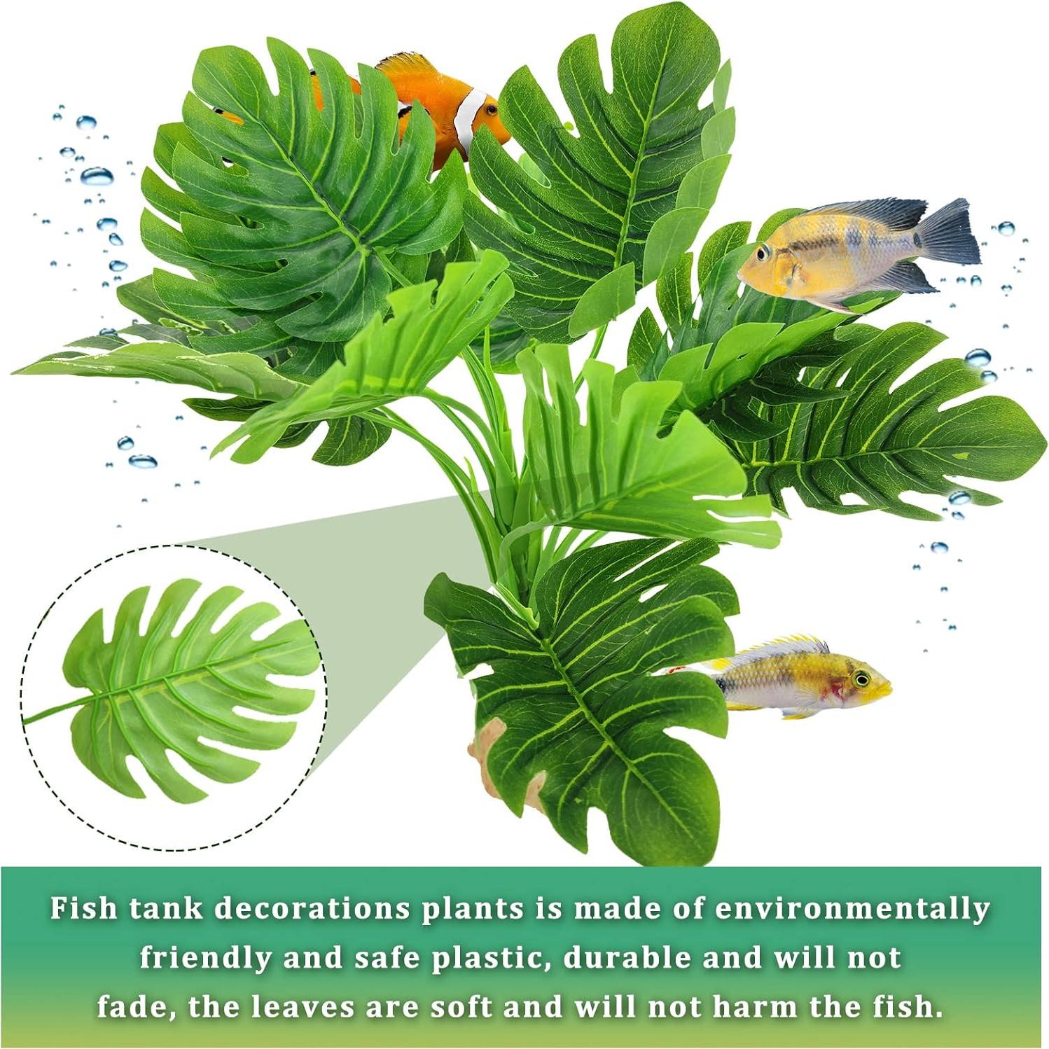 Planta Artificial para Acuario WishLotus 25cm Verde