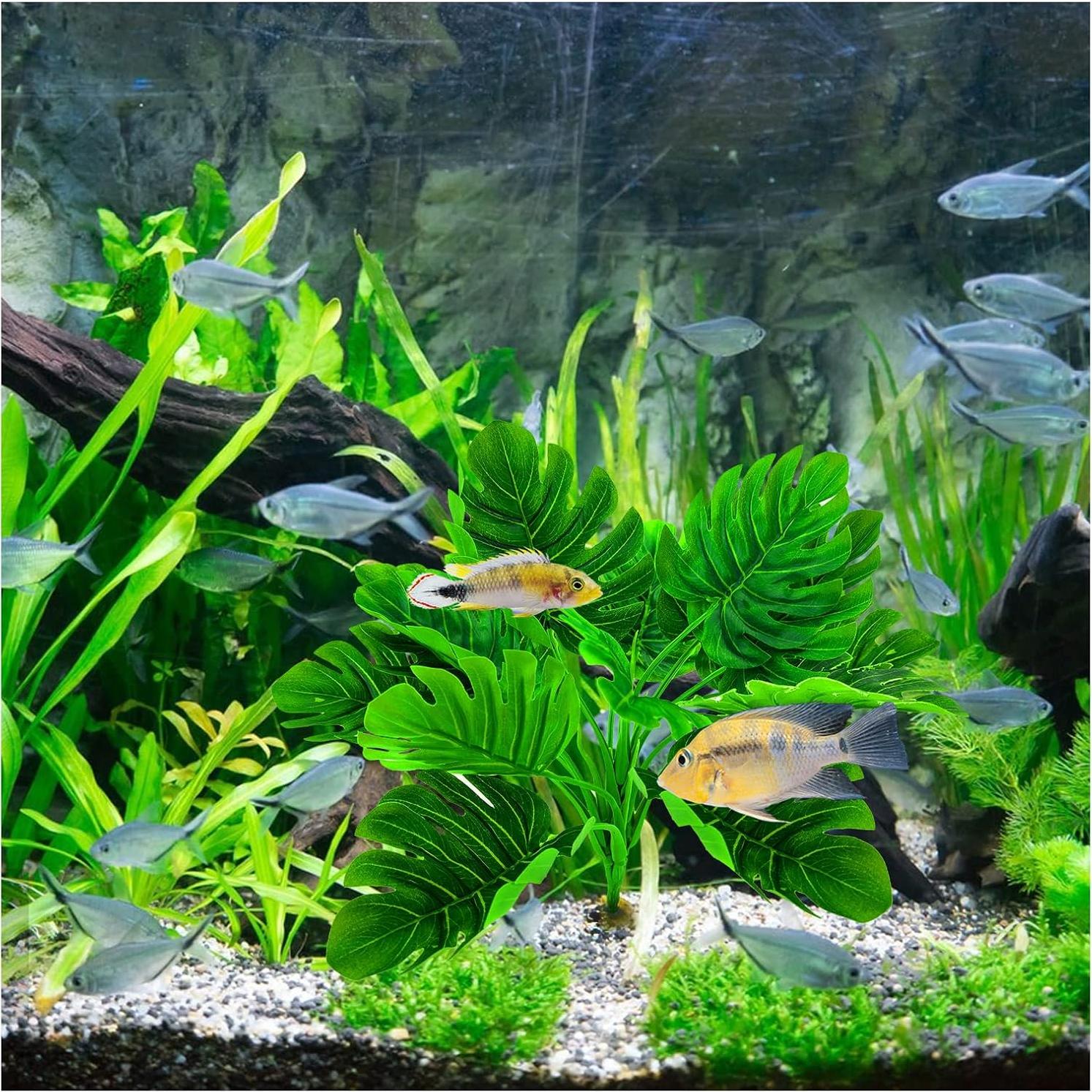 Planta Artificial para Acuario WishLotus 25cm Verde