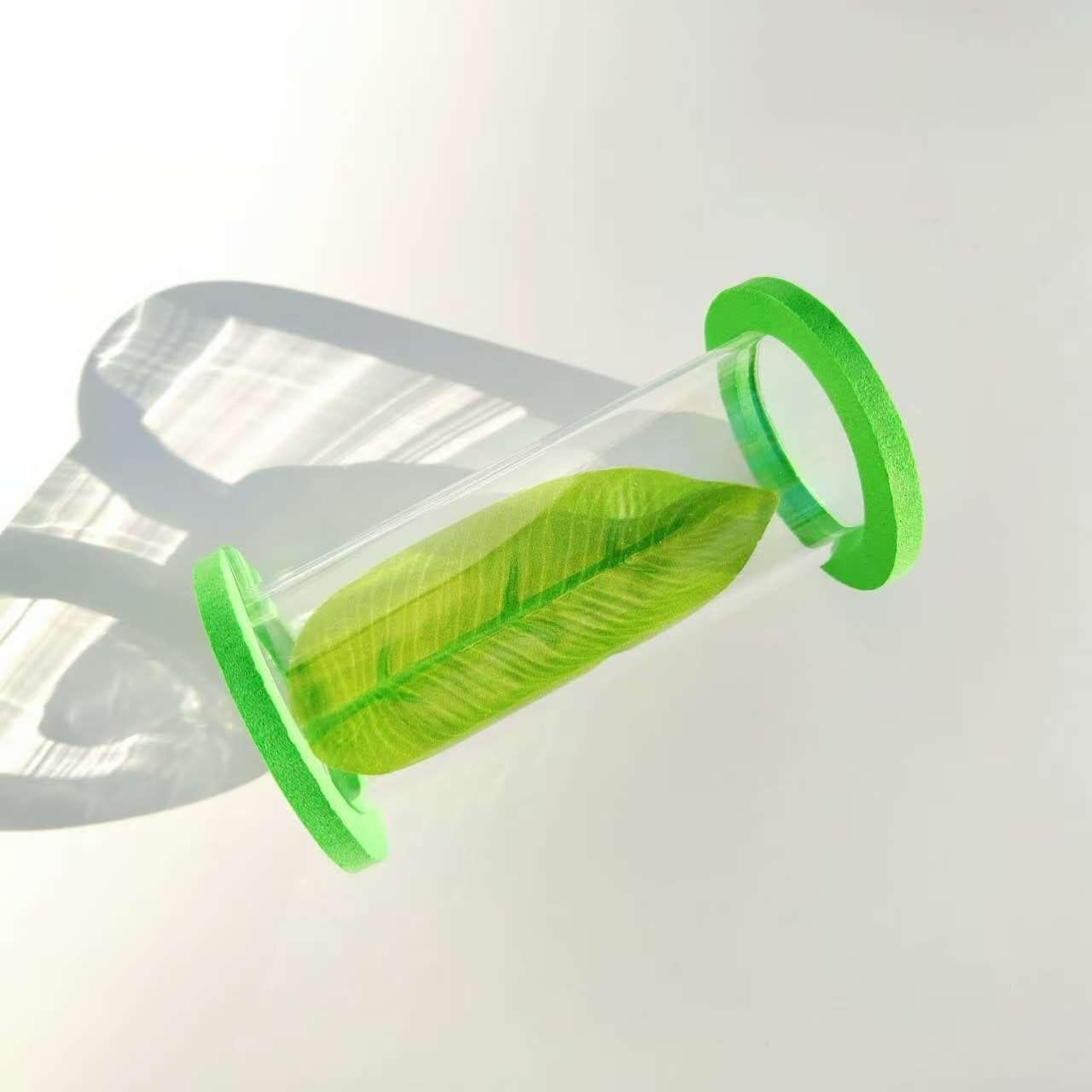 Suspended Acrylic Tube Tunnel,Acrylic Betta Bed, Betta Leaf mat breeding and Resting Bed simulating The Natural Habitat of Betta spawning Grounds, Betta Toy shelter