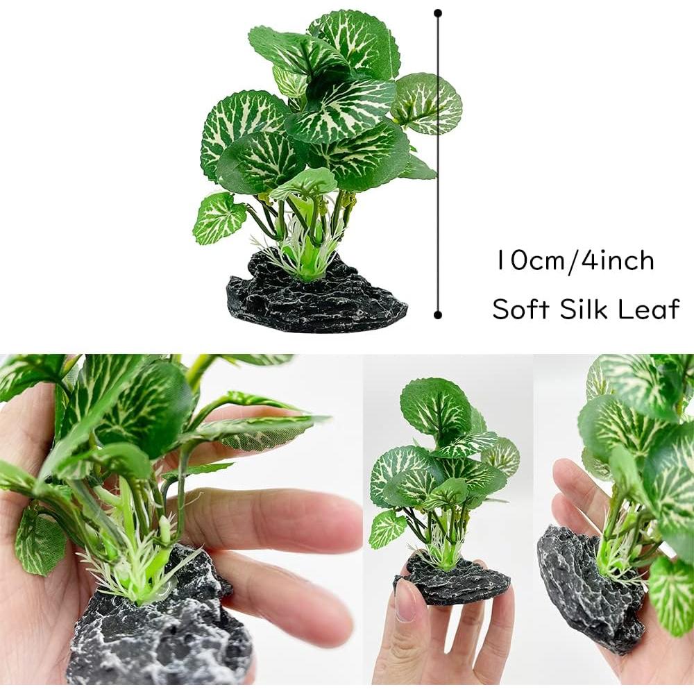 Decoración Acuario Smoothedo 3pcs Plantas Artificiales 10cm