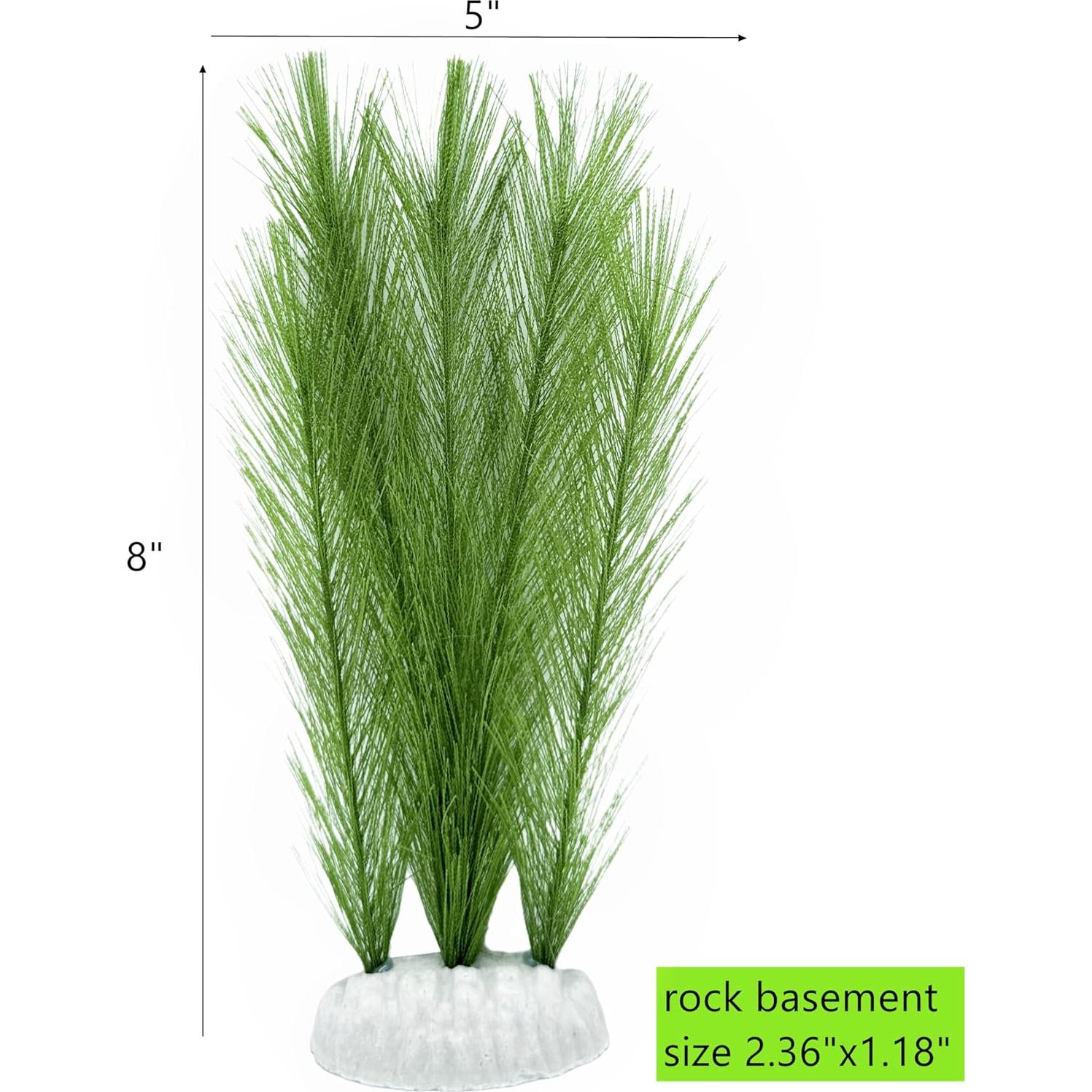 Plantas de Acuario M2cbridge - 4pcs, 20.32 cm, Decoración Realista