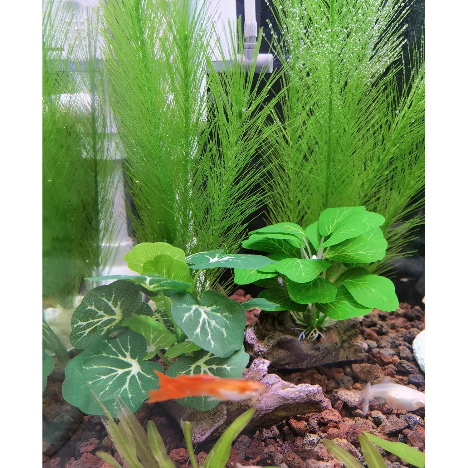 Plantas de Acuario M2cbridge - 4pcs, 20.32 cm, Decoración Realista