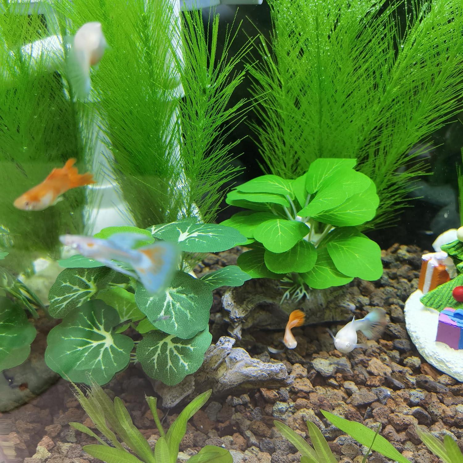 Plantas de Acuario M2cbridge - 4pcs, 20.32 cm, Decoración Realista