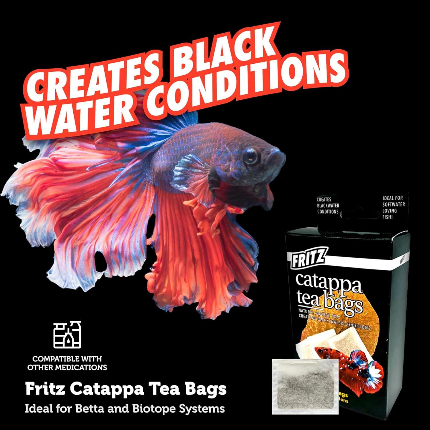 Bolsitas de Té Catappa Fritz Aquatics para Acuarios Betta - 10 Unidades
