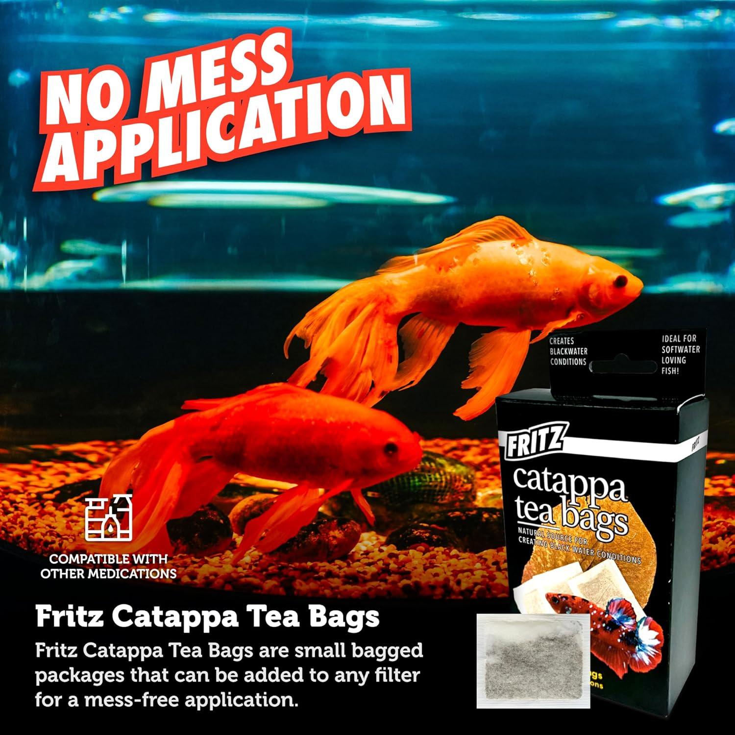 Bolsitas de Té Catappa Fritz Aquatics para Acuarios Betta - 10 Unidades