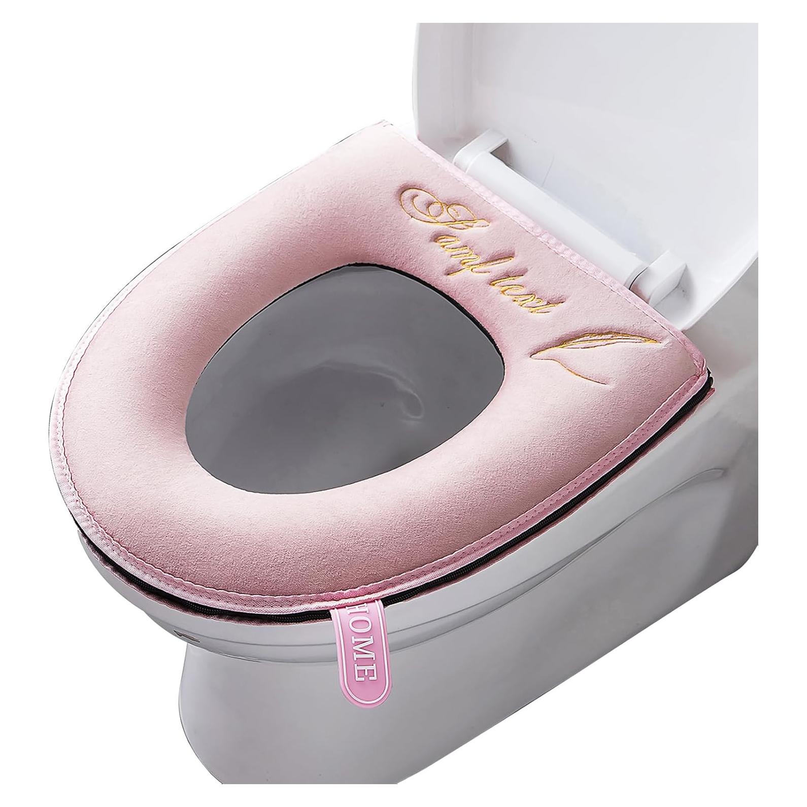 Almohadilla de Asiento de Inodoro Calentada Timecity Rosa 43x37 cm