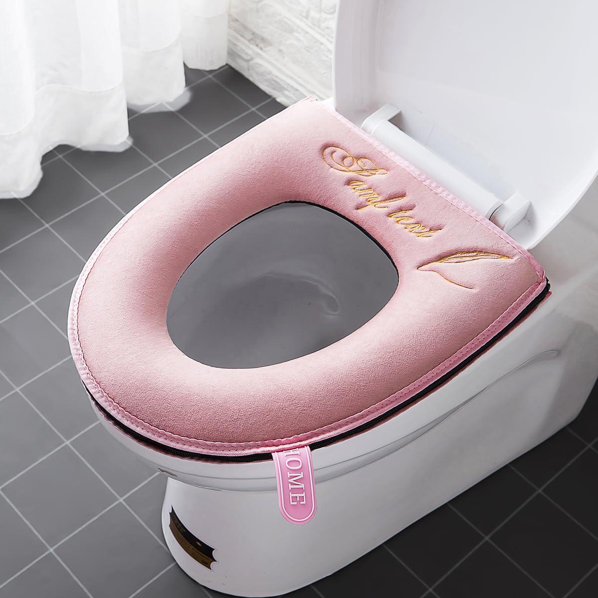 Almohadilla de Asiento de Inodoro Calentada Timecity Rosa 43x37 cm