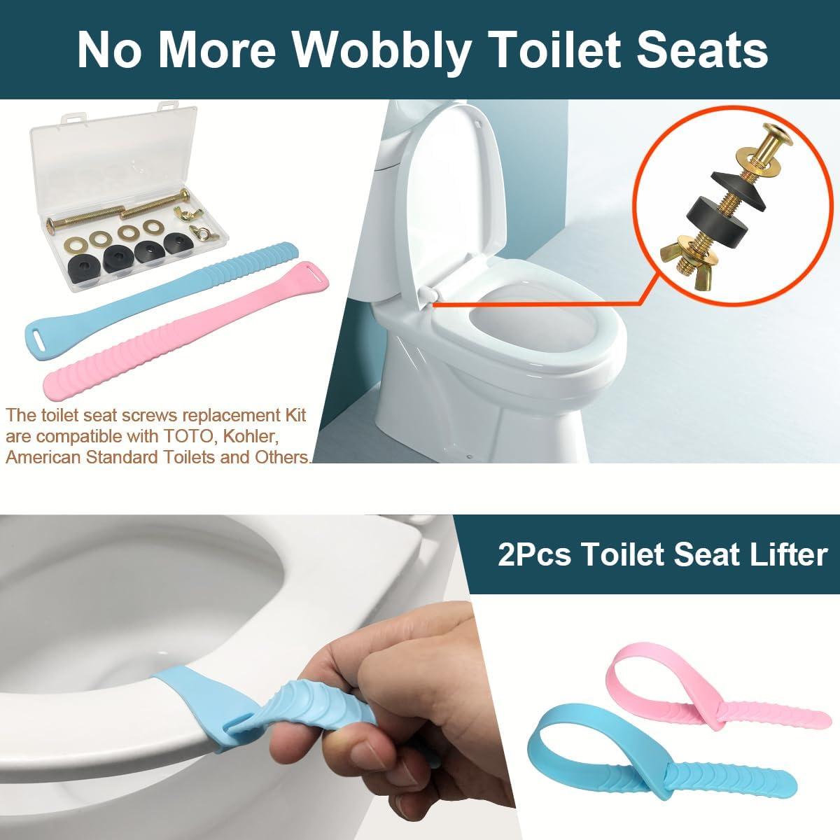 Kit de Tornillos de Acero Inoxidable para Asiento de Inodoro POQOD