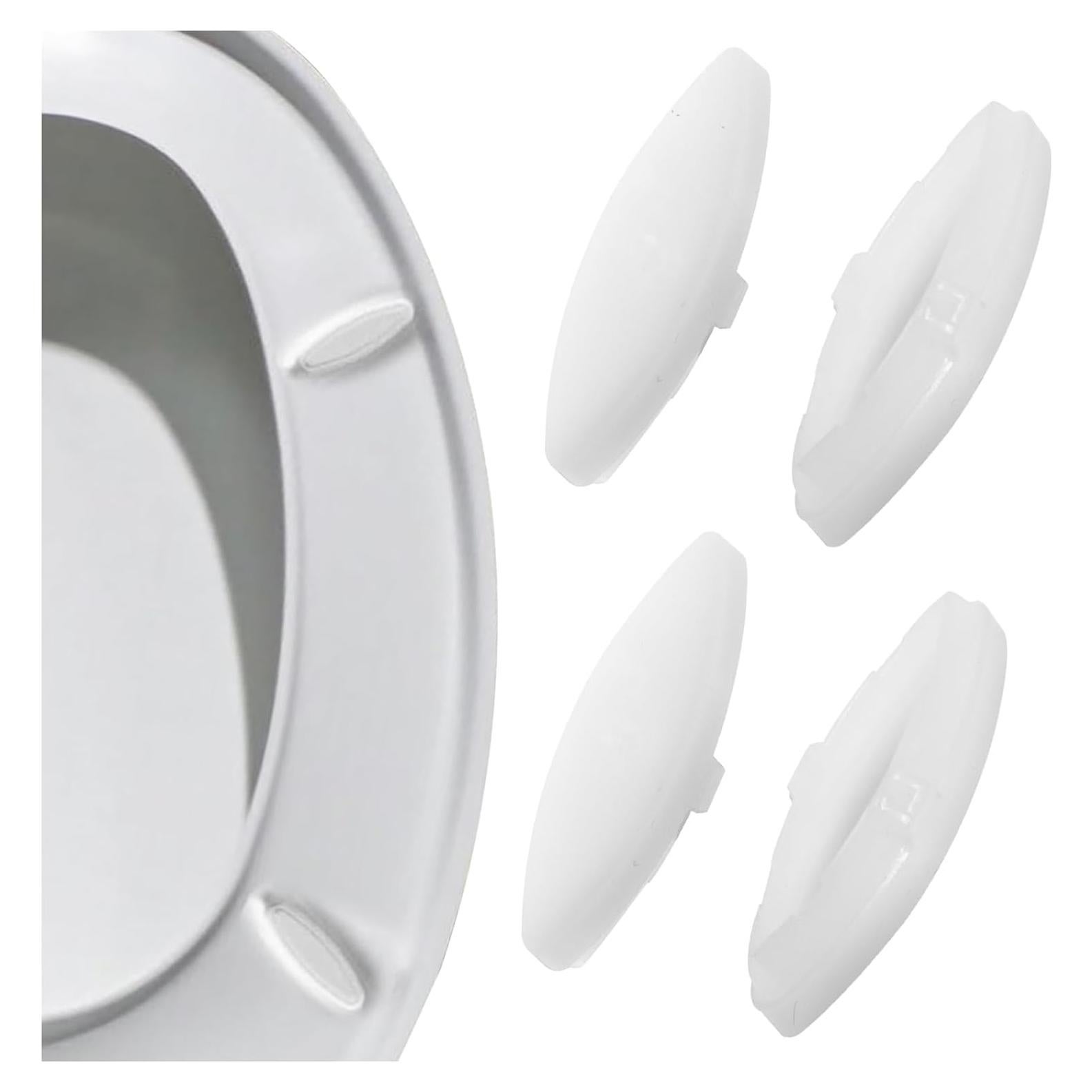 4 Amortiguadores de Asiento de Inodoro NUTLET Goma Blanca