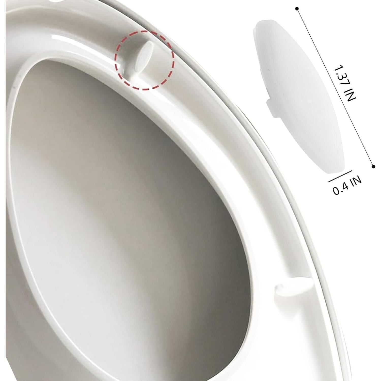 4 Amortiguadores de Asiento de Inodoro NUTLET Goma Blanca