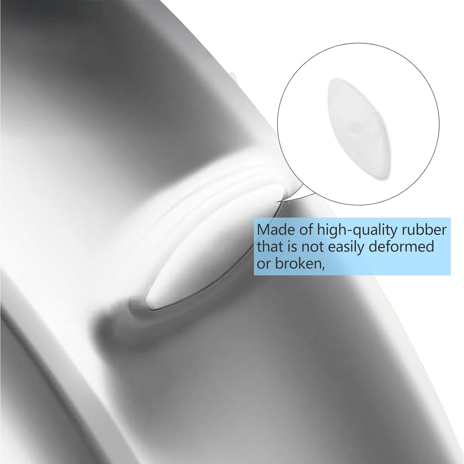 4 Amortiguadores de Asiento de Inodoro NUTLET Goma Blanca