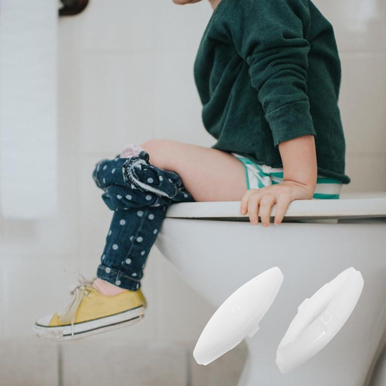 4 Amortiguadores de Asiento de Inodoro NUTLET Goma Blanca