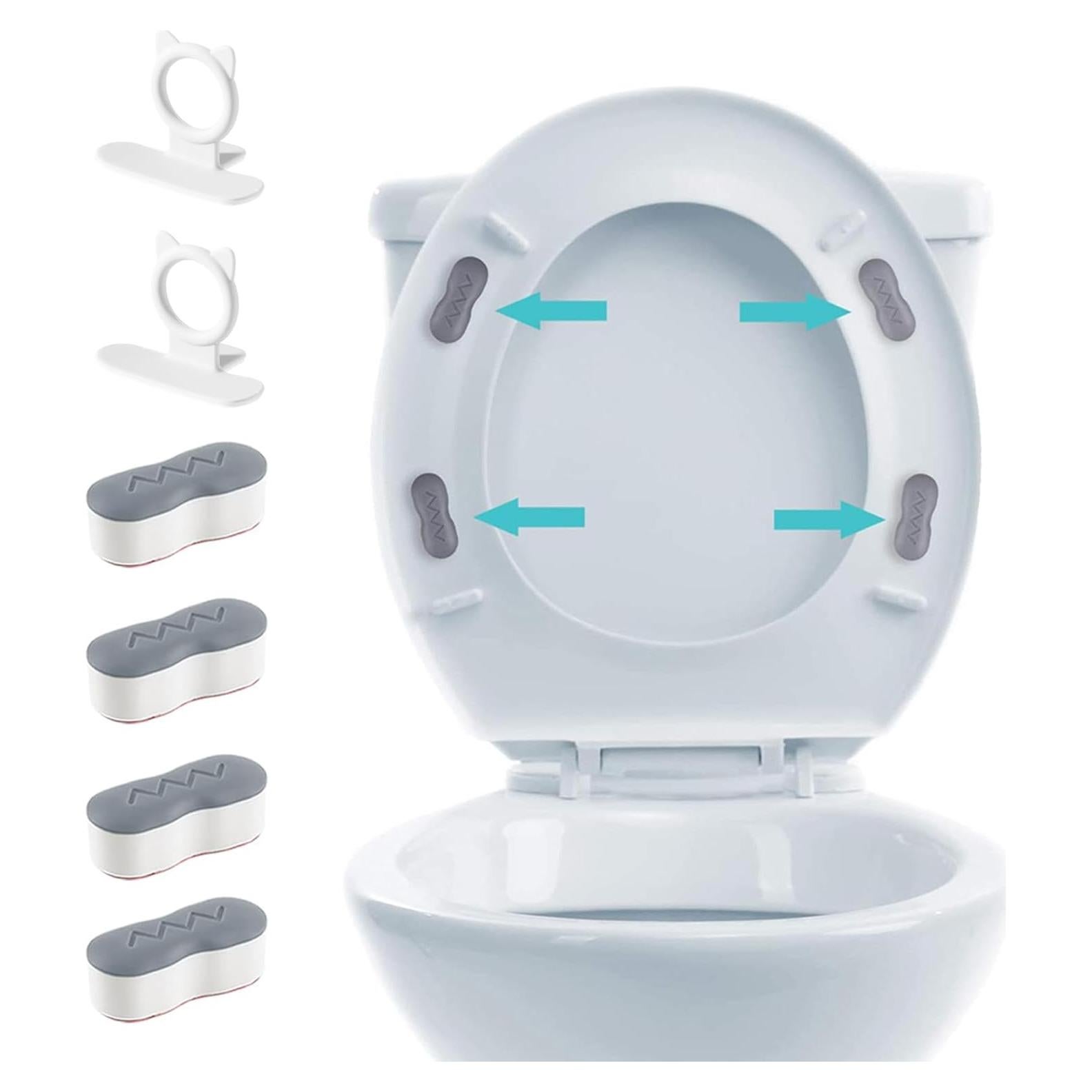 Kit de Asiento de Inodoro Universal Snmzlc 6 Piezas Blanco