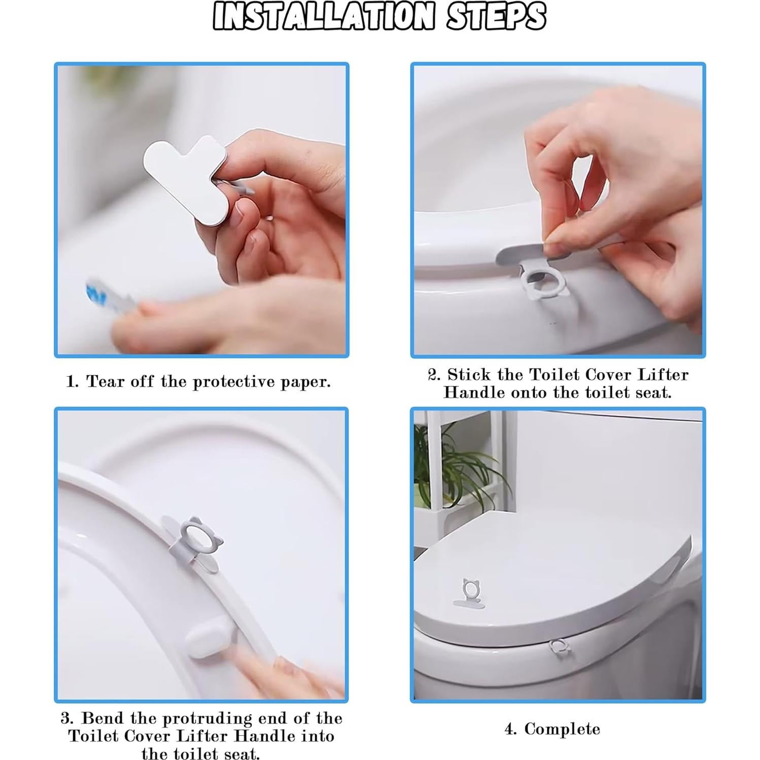 Kit de Asiento de Inodoro Universal Snmzlc 6 Piezas Blanco