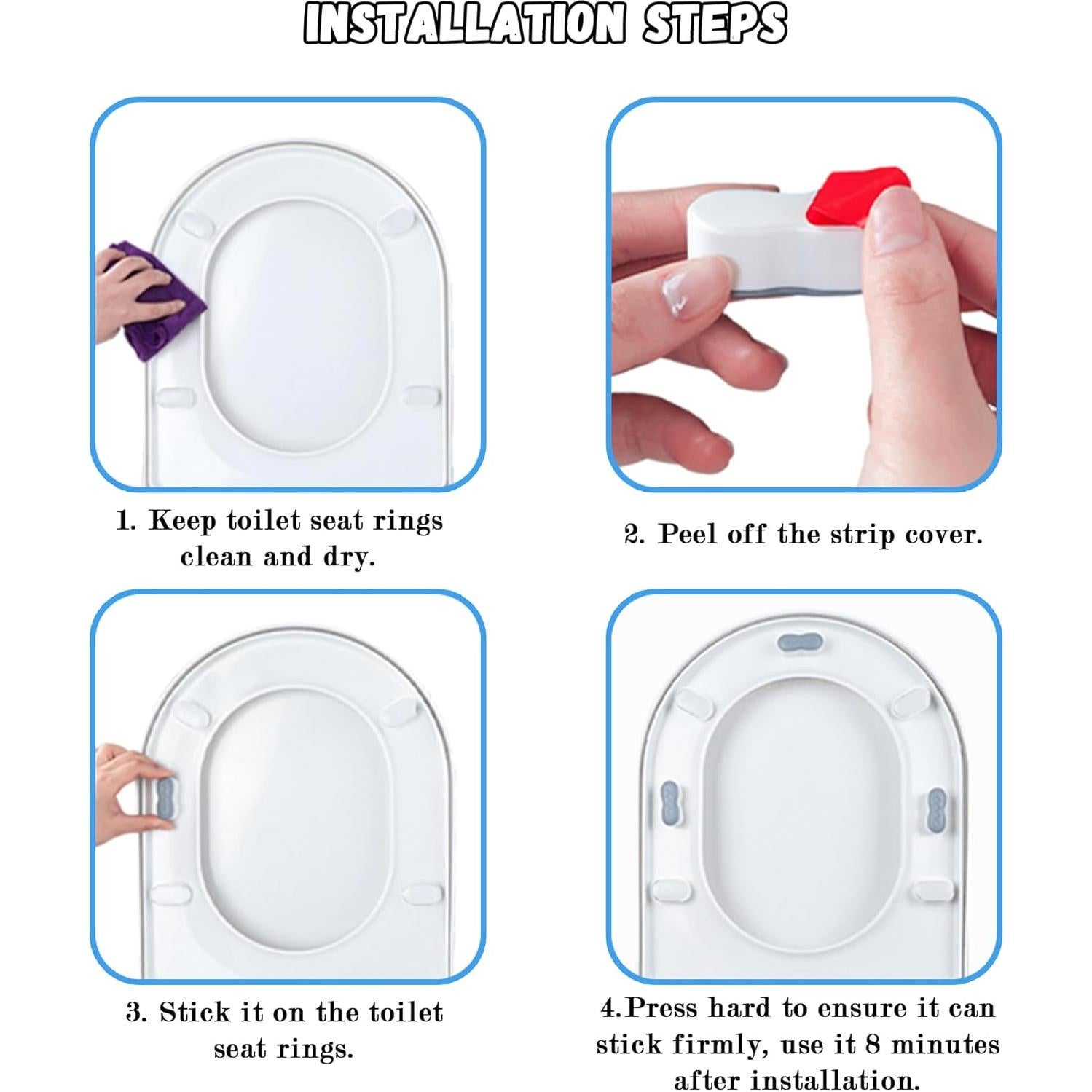 Kit de Asiento de Inodoro Universal Snmzlc 6 Piezas Blanco