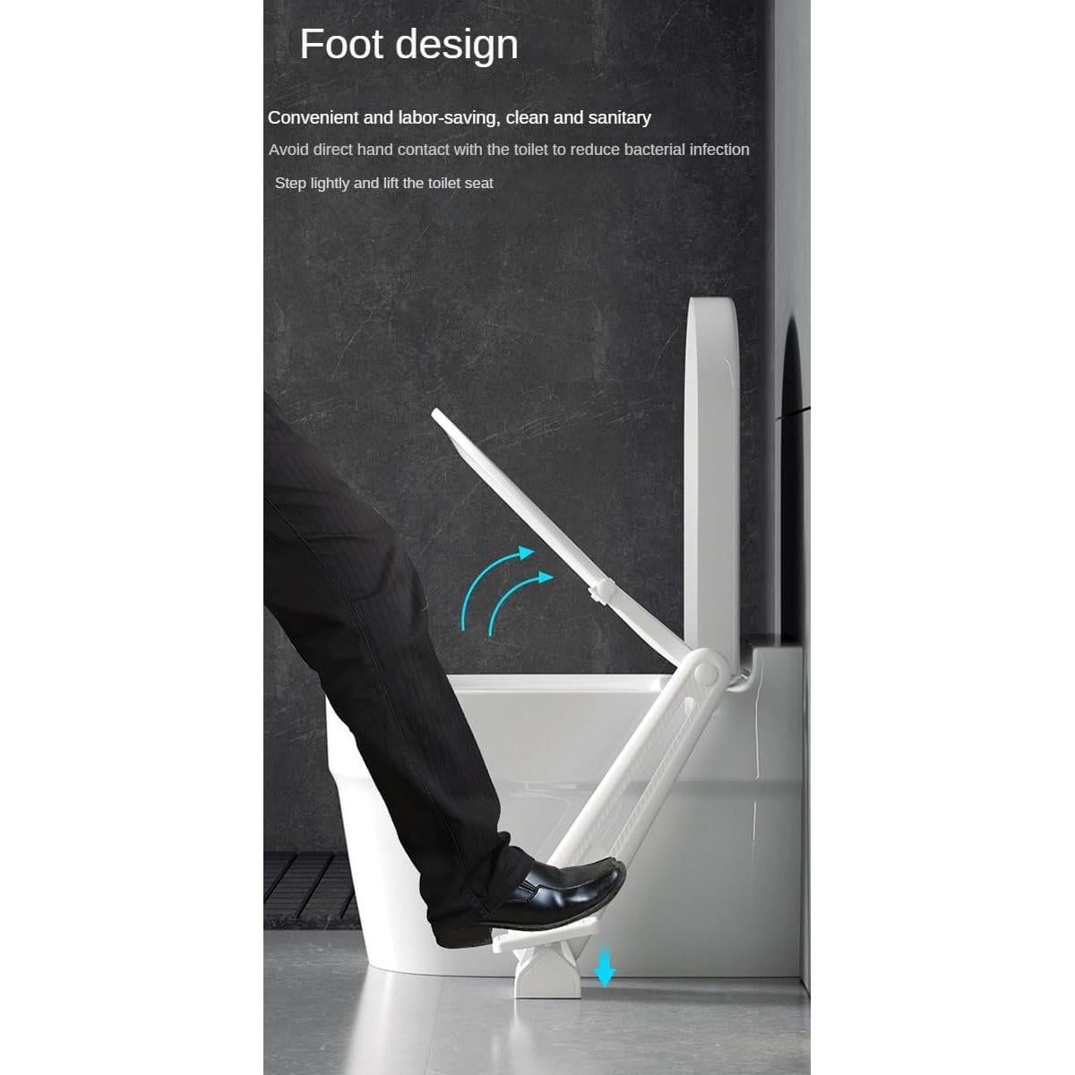 Elevador de tapa de inodoro con pedal YYZGGLING 50.5x21cm