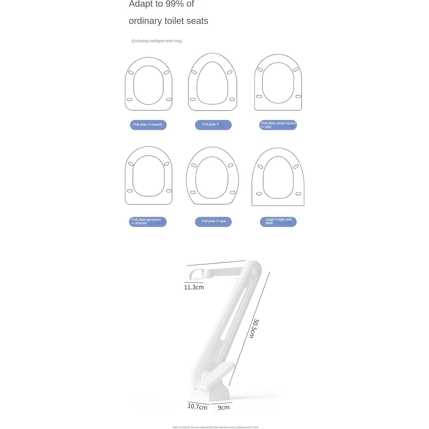Elevador de tapa de inodoro con pedal YYZGGLING 50.5x21cm