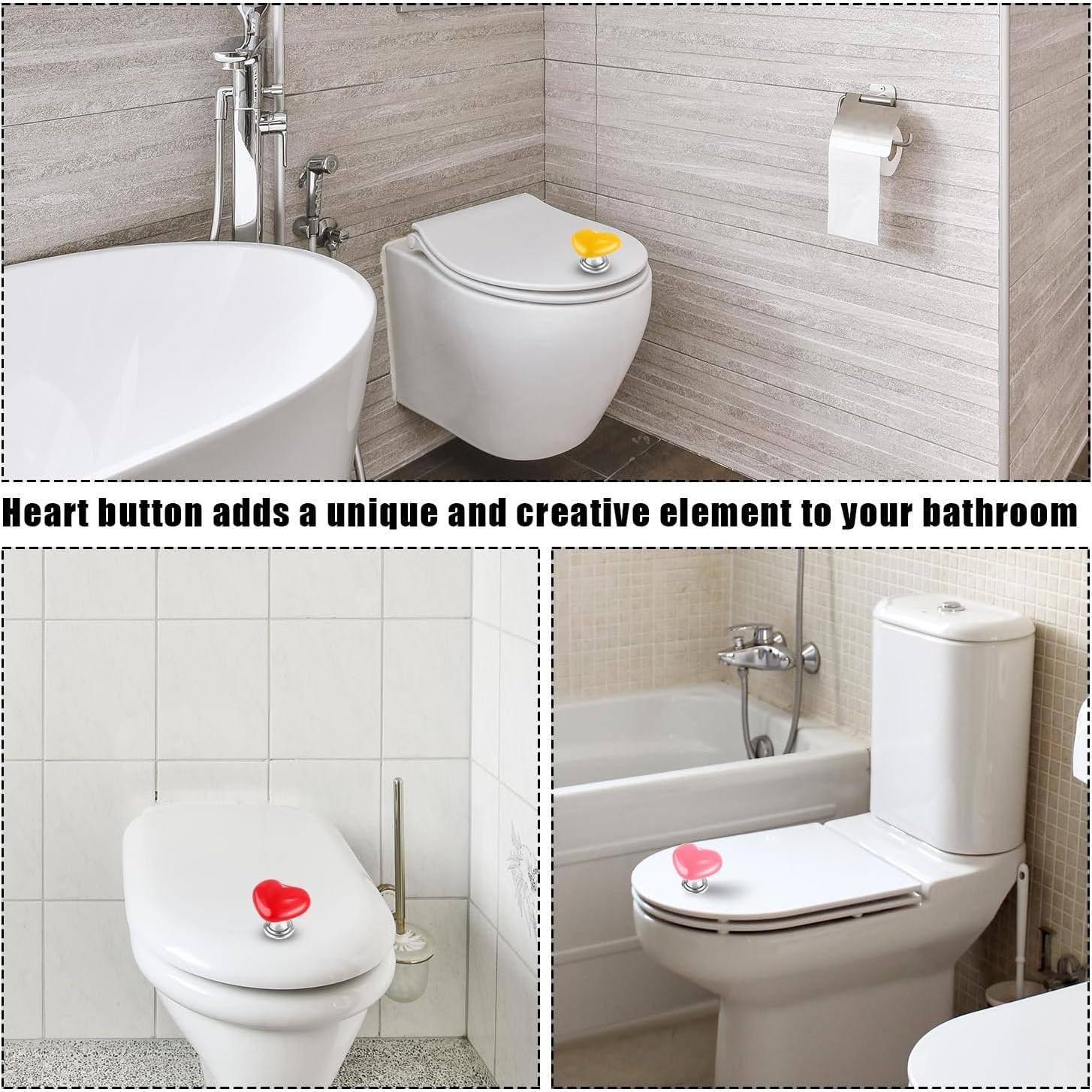 4 Piezas de Ayudante para Botón de Inodoro NQEUEPN - Corazón