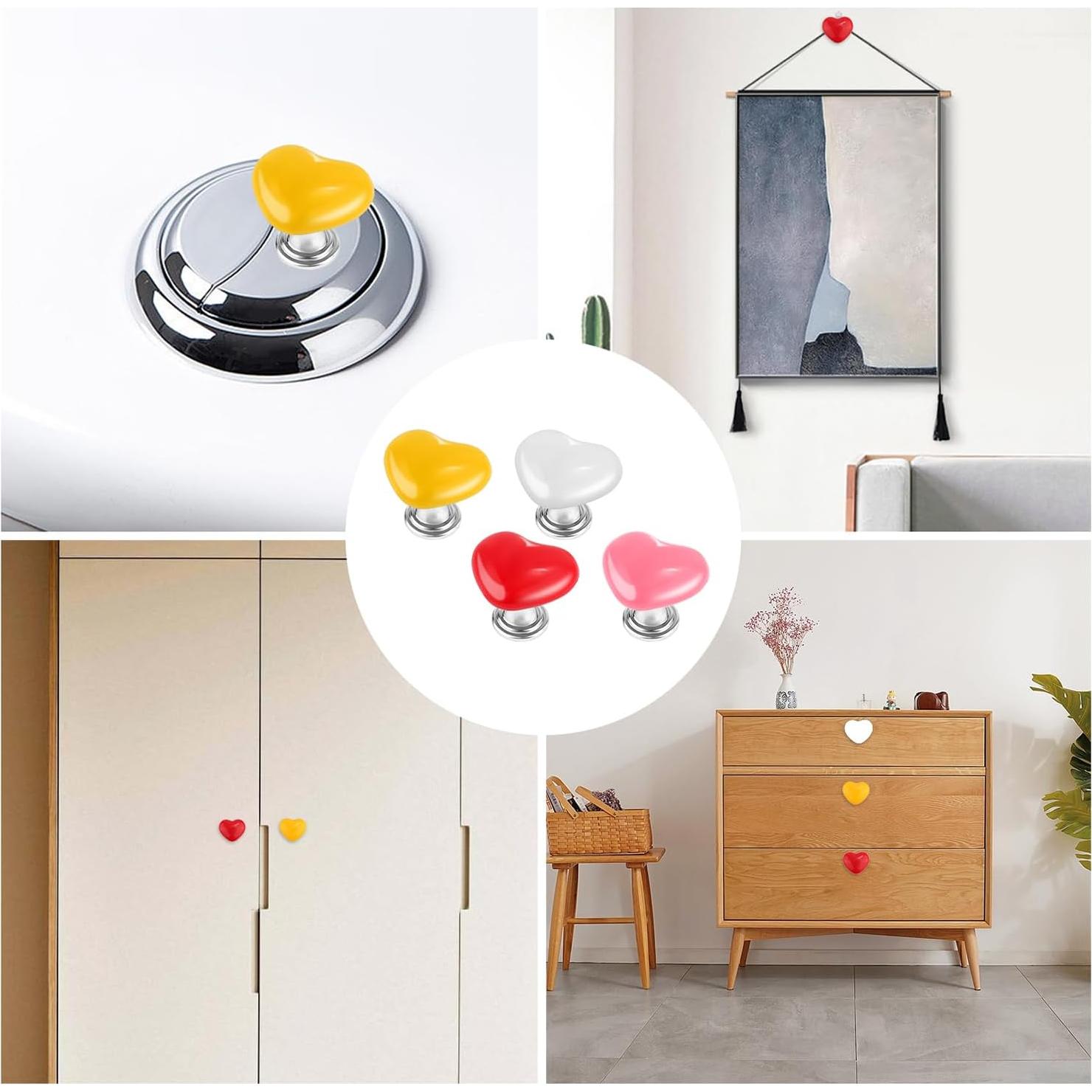 4 Piezas de Ayudante para Botón de Inodoro NQEUEPN - Corazón