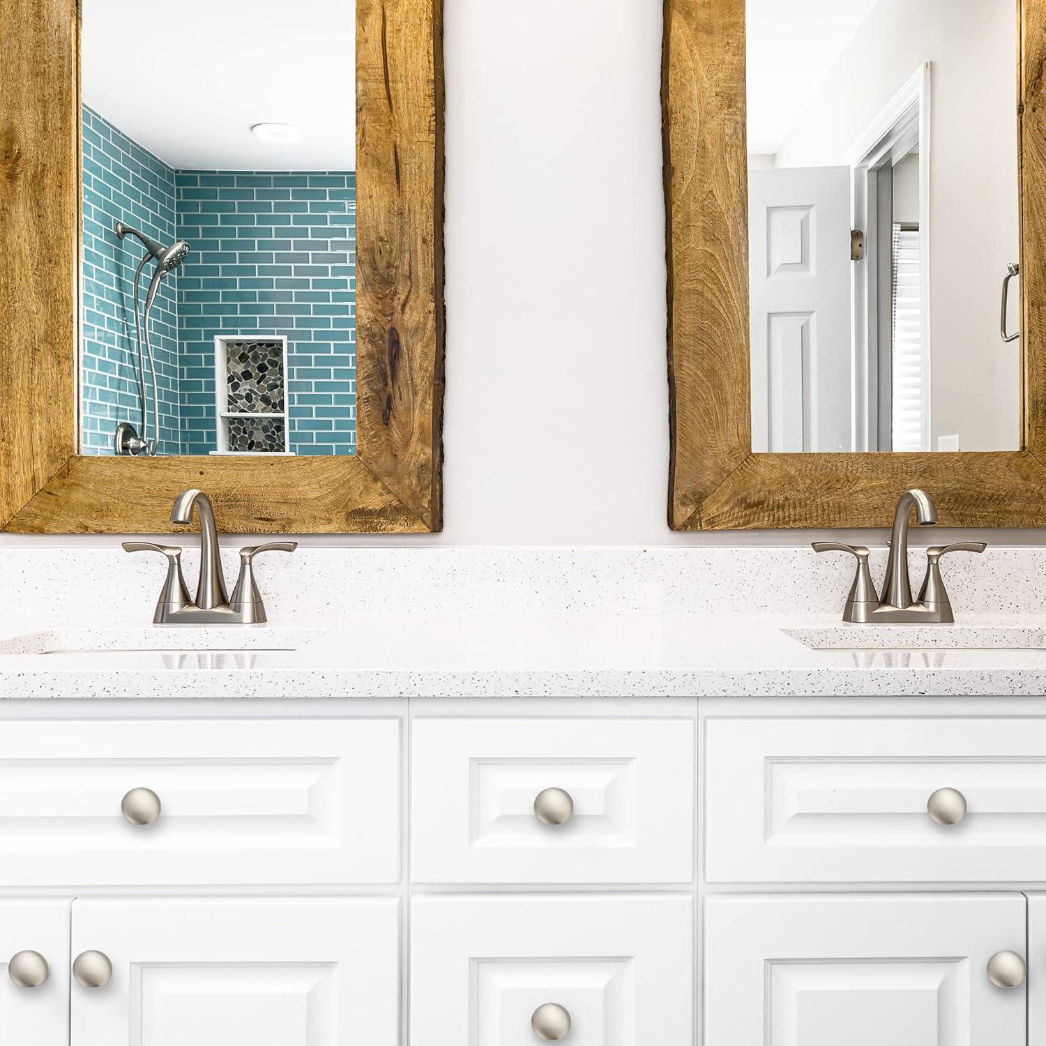 Perillas Redondas de Niquel Cepillado Ravinte - 30 Unidades