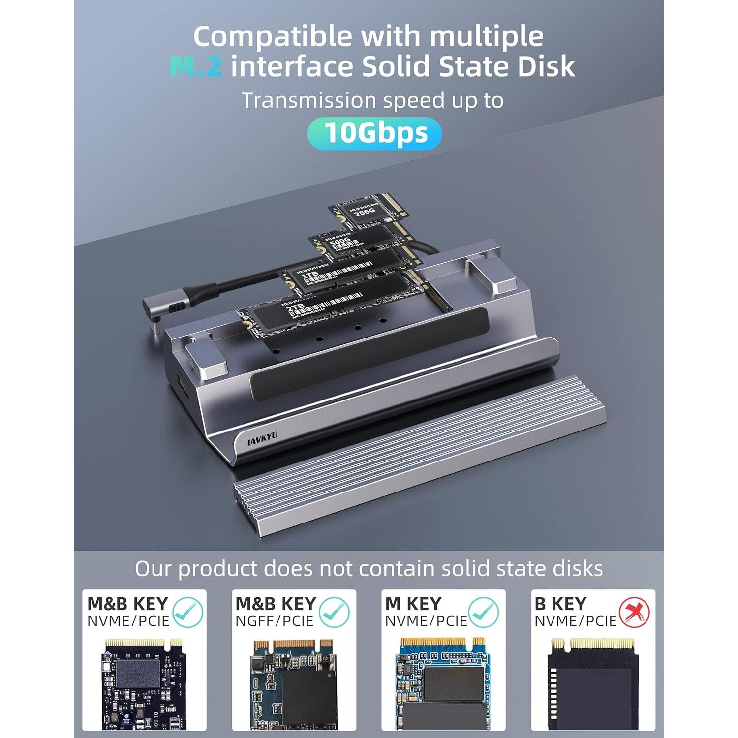 Estación de Acoplamiento Steam Deck Iavkyu 7 en 1 4K 60Hz