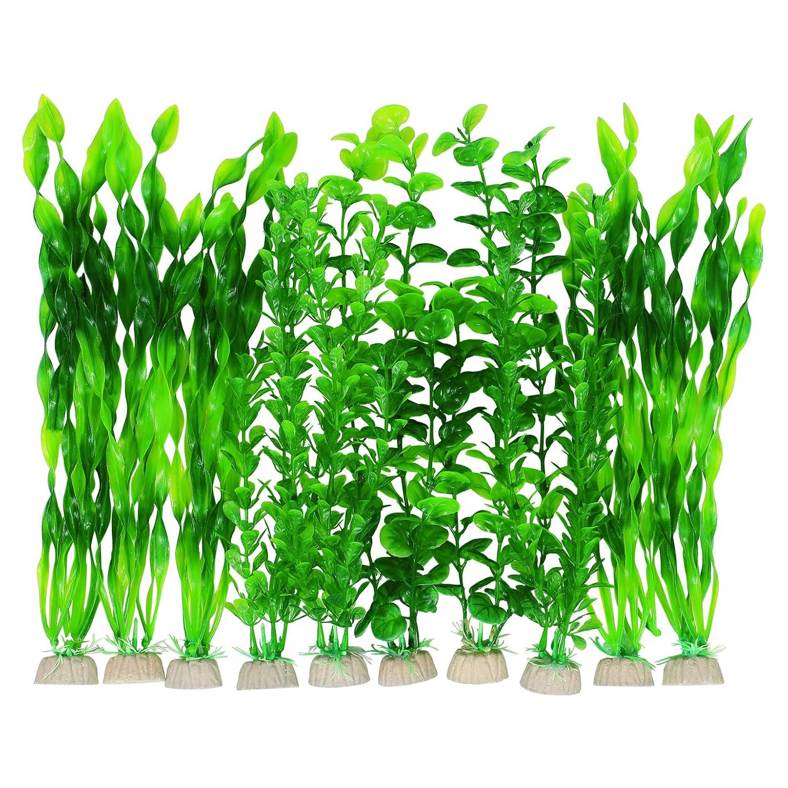 Plantas Artificiales para Acuarios AQUANEAT - 10 Unidades Verdes