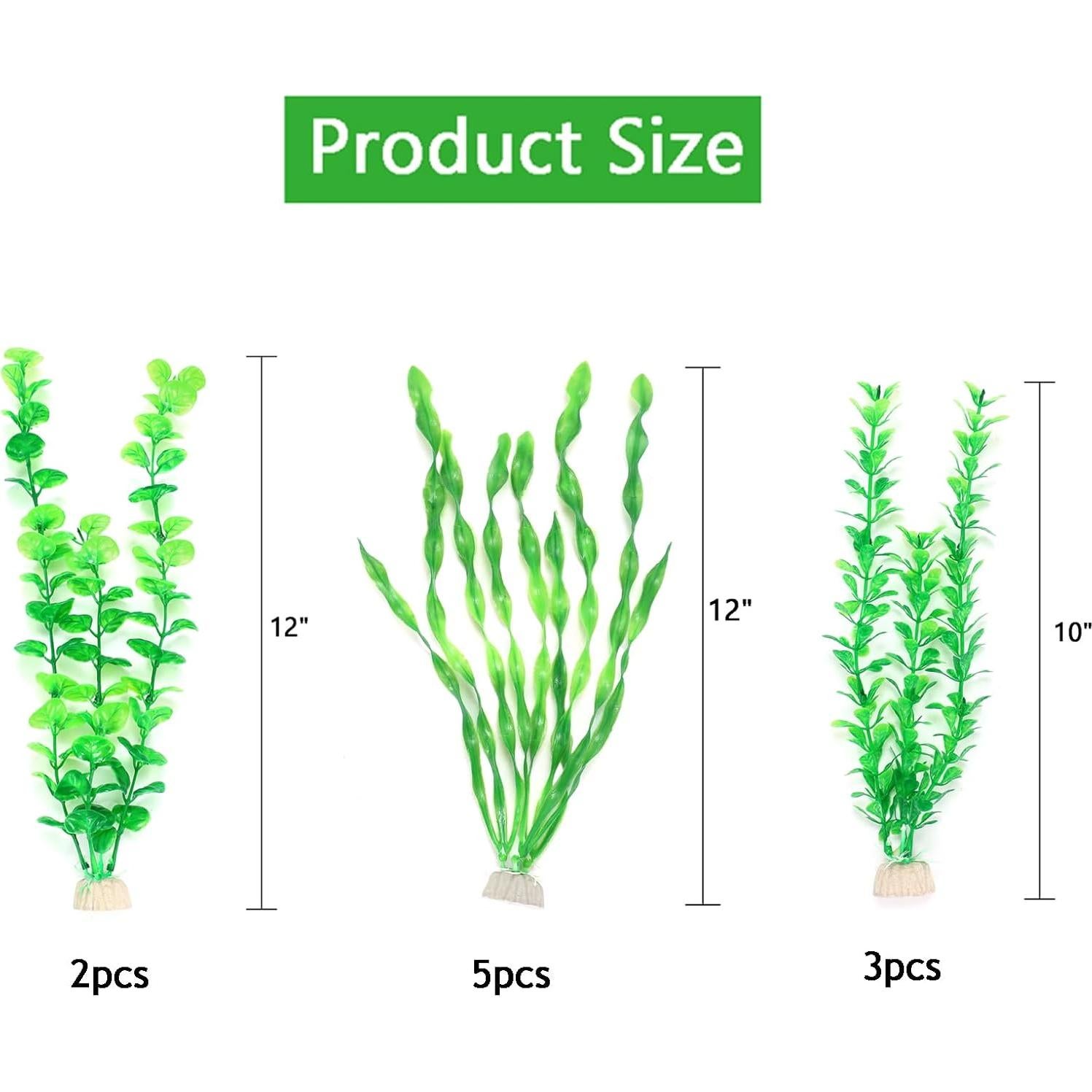 Plantas Artificiales para Acuarios AQUANEAT - 10 Unidades Verdes