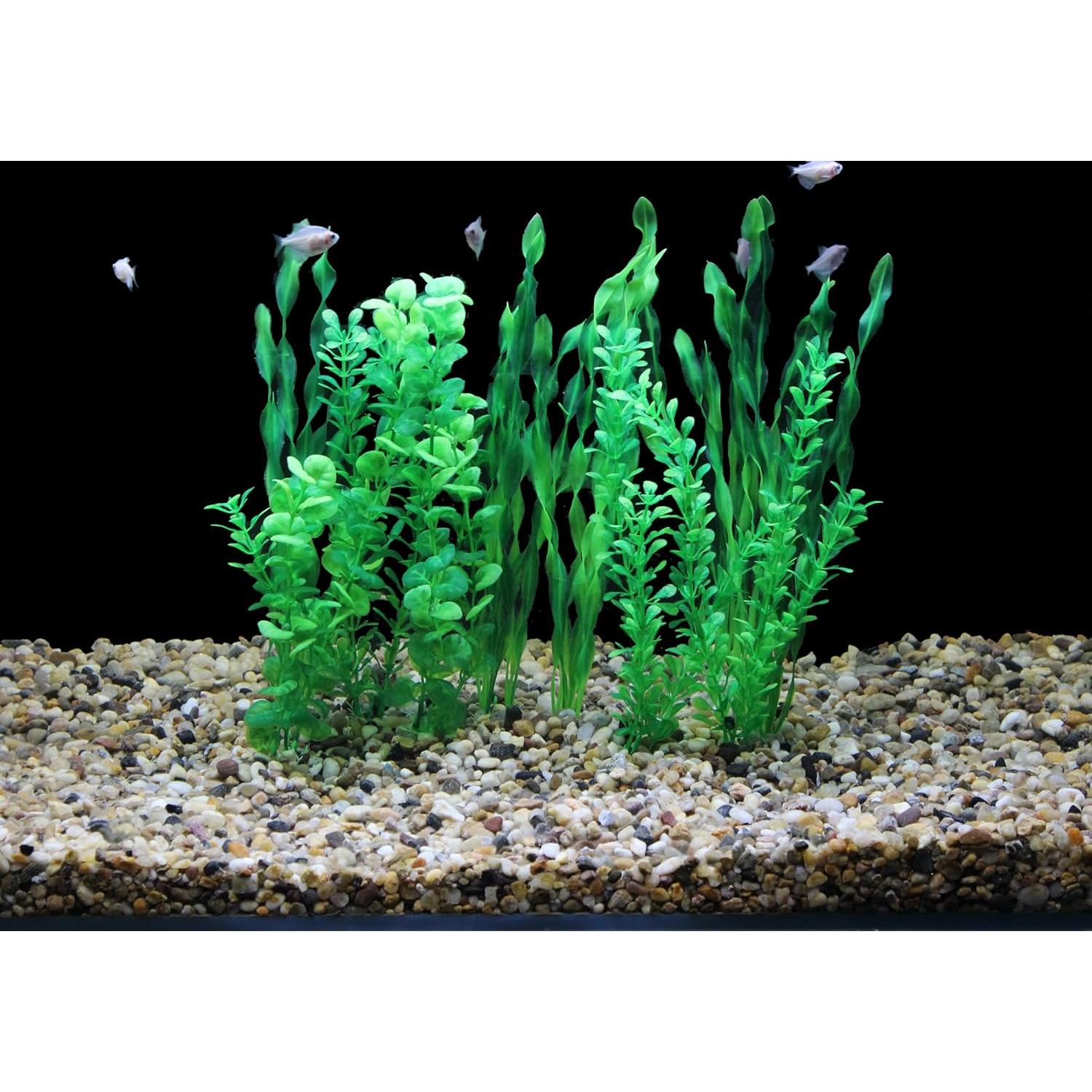 Plantas Artificiales para Acuarios AQUANEAT - 10 Unidades Verdes