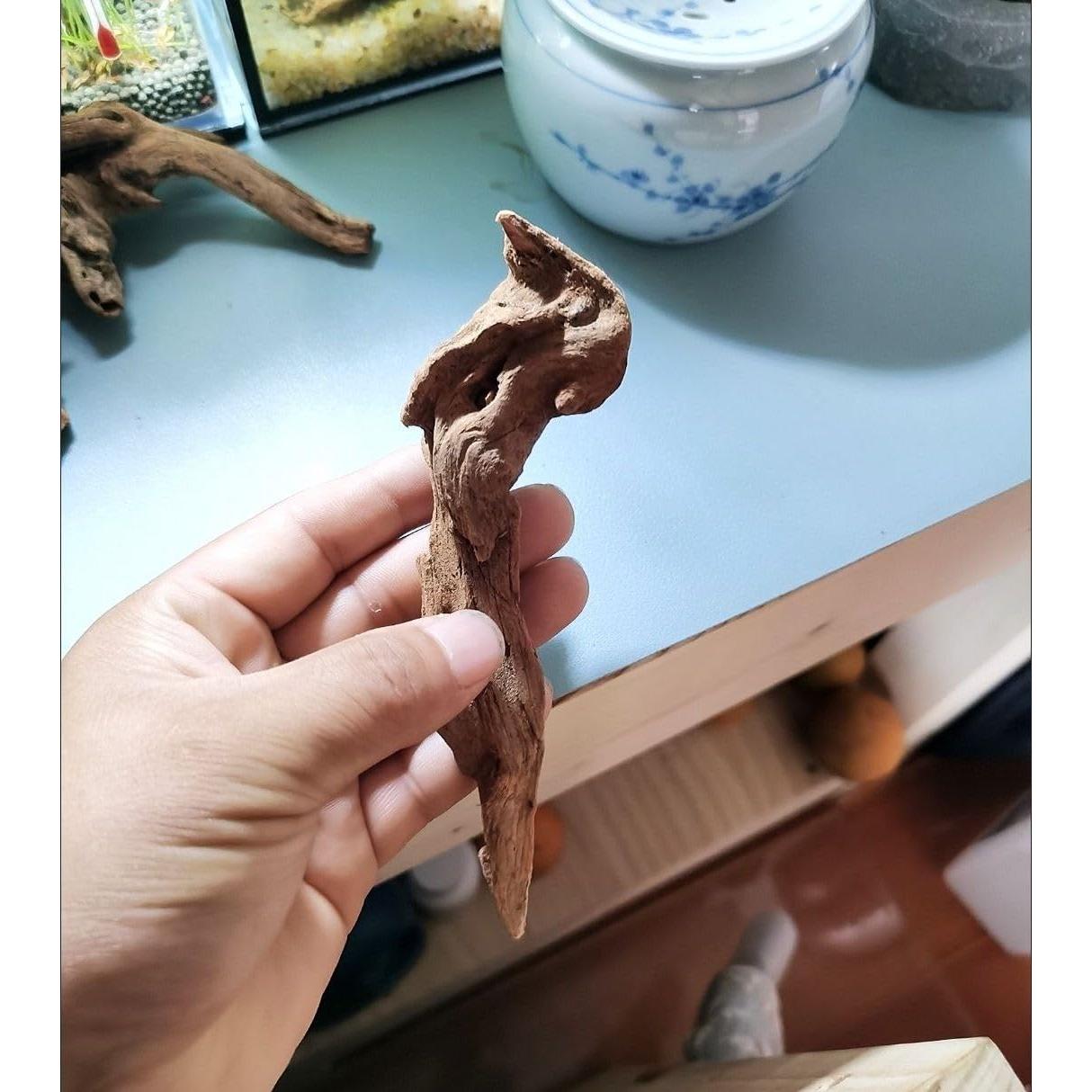 Madera Flotante Natural para Acuario y Reptiles 10-15cm - 4 Piezas