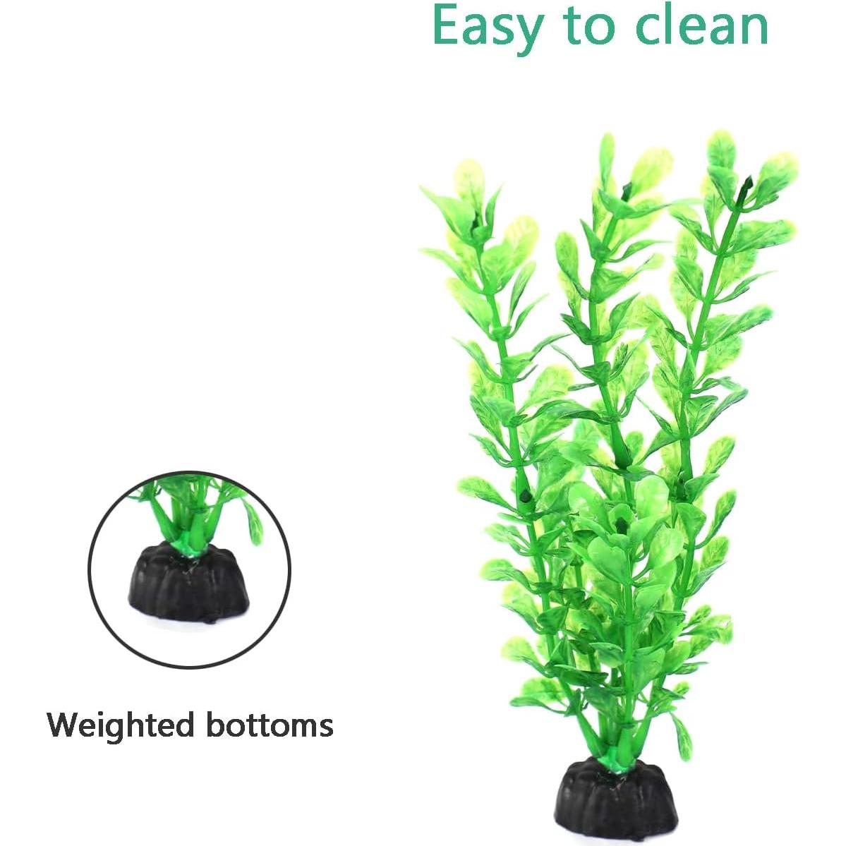 Plantas Artificiales para Acuarios AQUANEAT - 10 Piezas Verdes