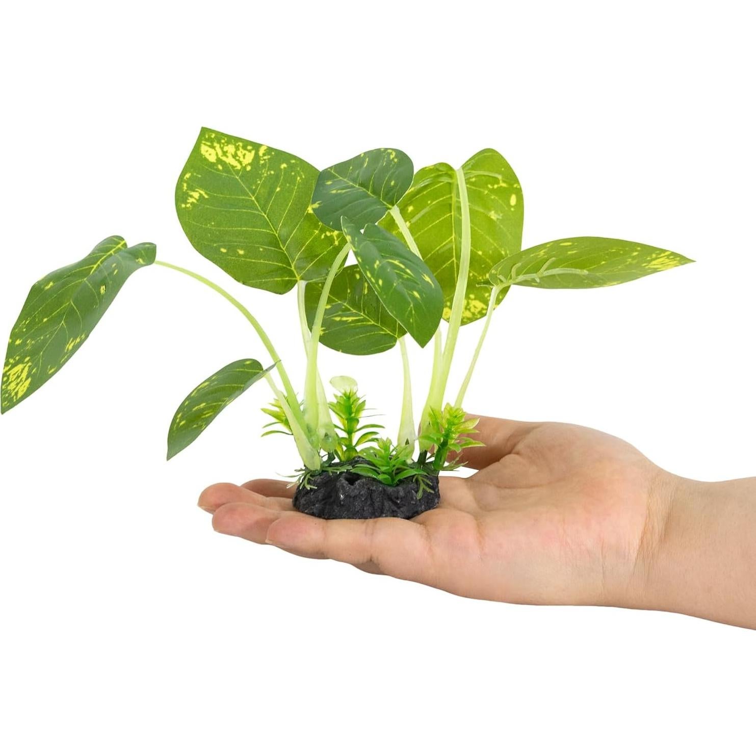 Plantas Artificiales para Acuario Vtapliea 3PCS Verde