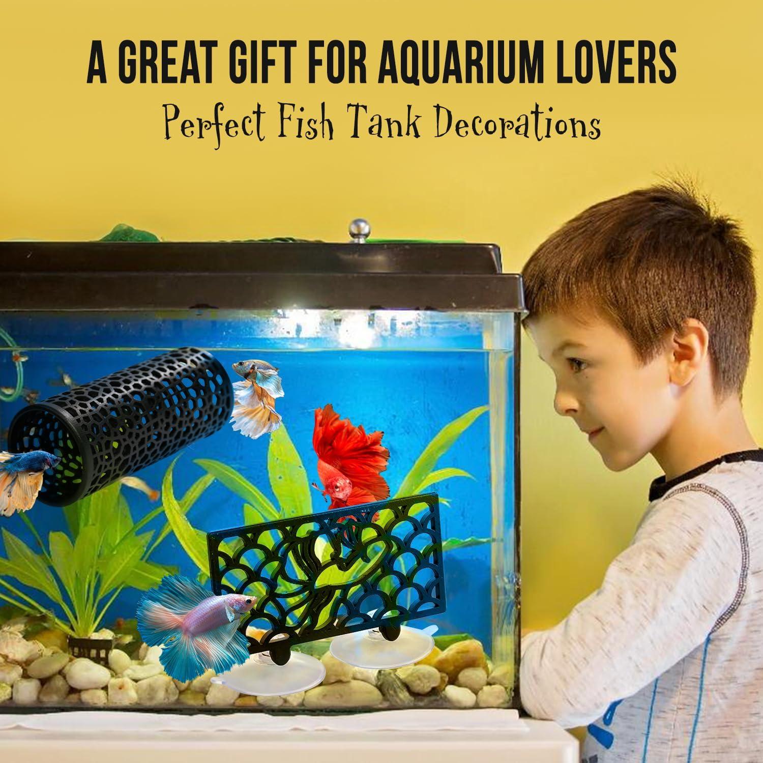 Accesorios para Acuarios Abizoo Betta - Túnel y Hamaca Negro