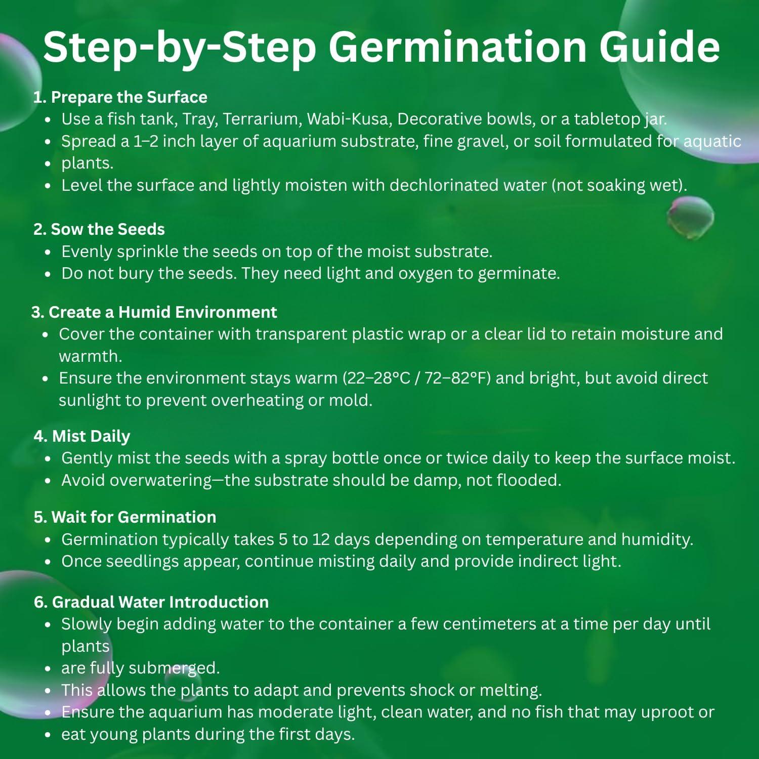 Semillas de Planta Acuática Genérica - Hierba de la Suerte 9g