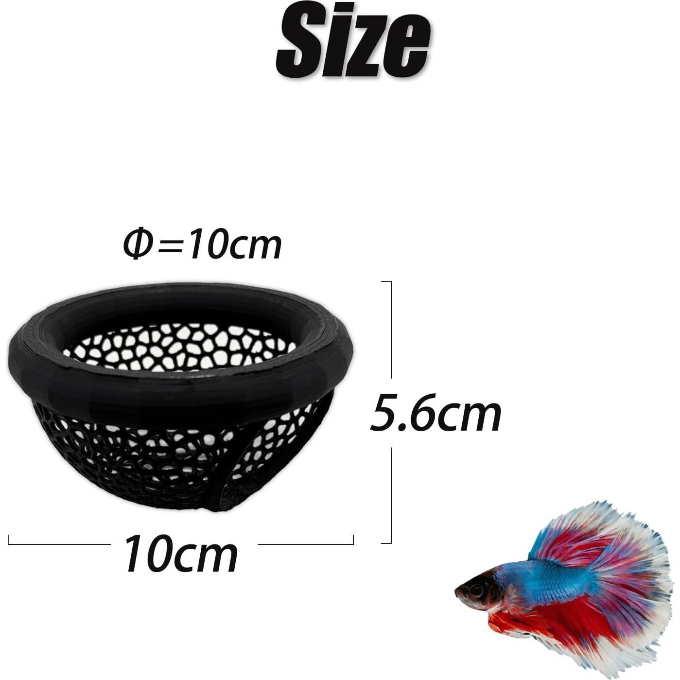 Cueva Flotante para Peces Betta HOZOE 10x10x5cm Negro
