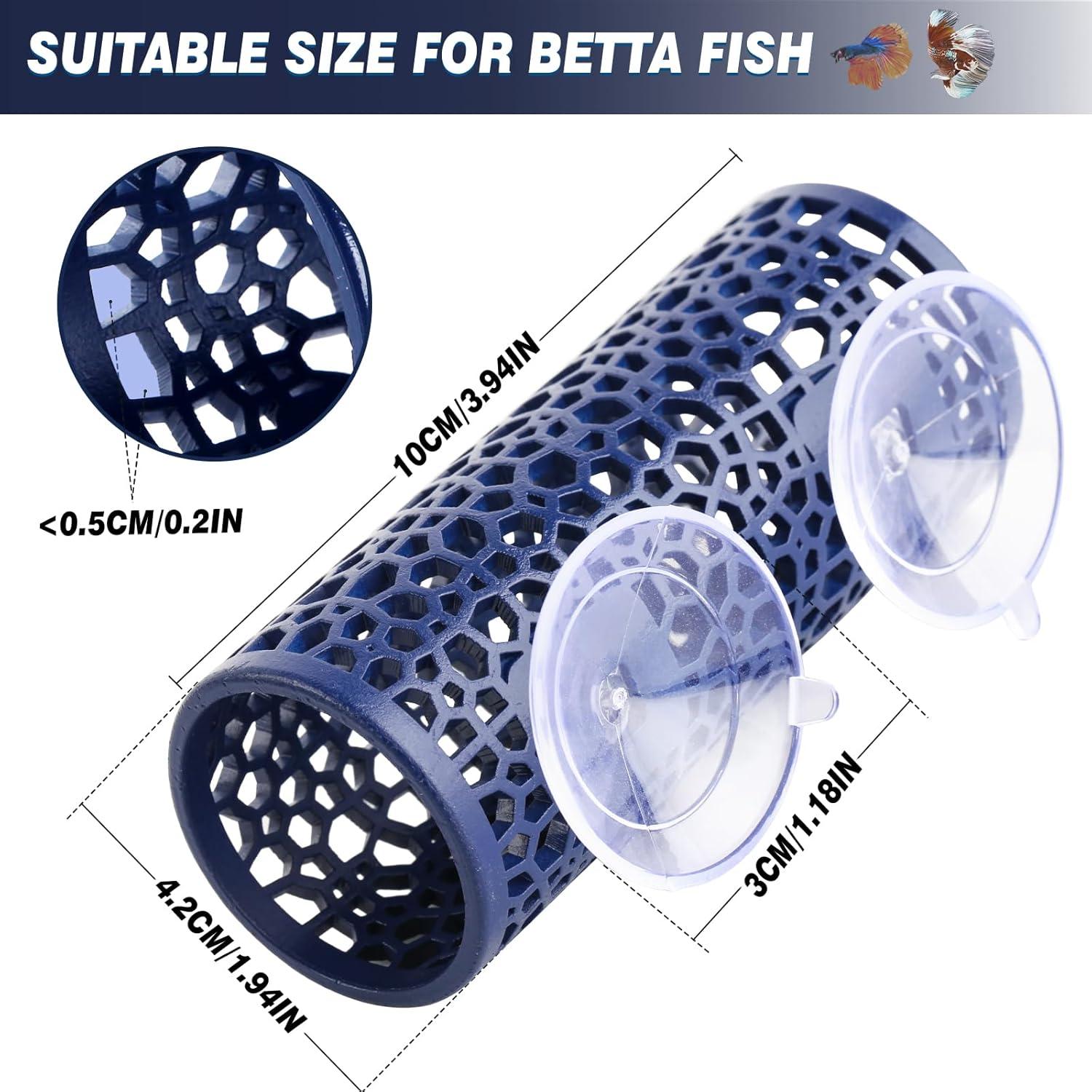 Túnel para Peces Betta Abizoo - Accesorio Acuario Azul Marino