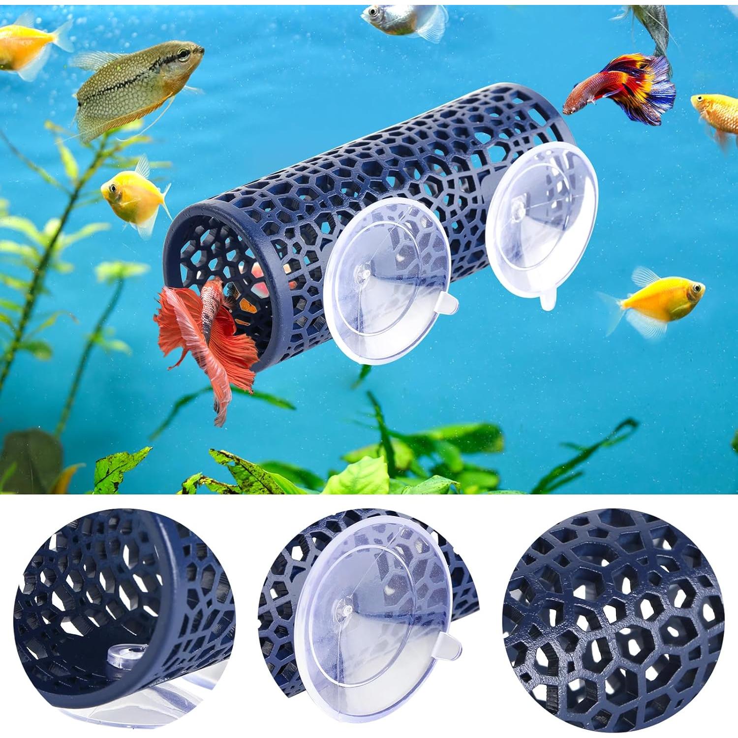 Túnel para Peces Betta Abizoo - Accesorio Acuario Azul Marino