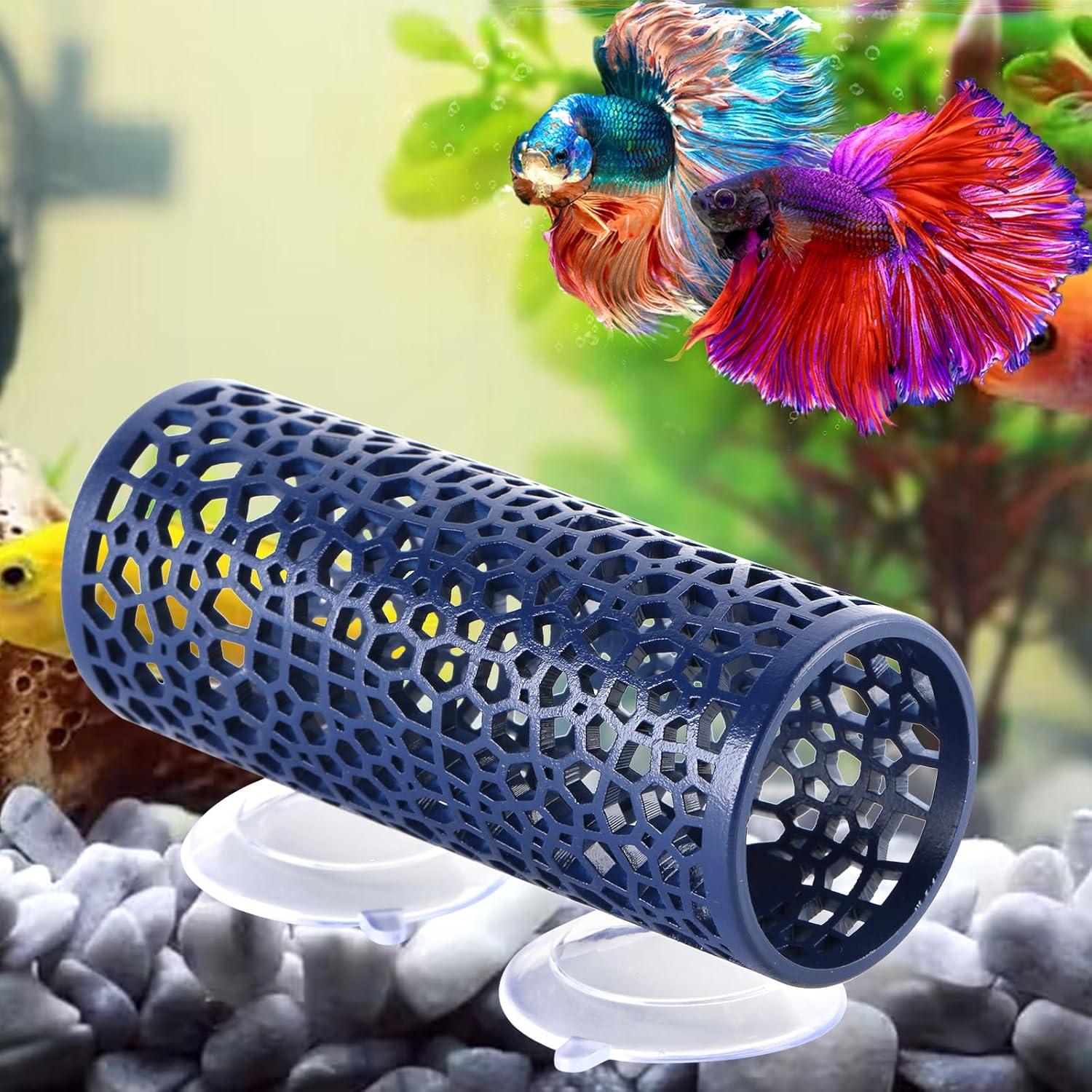 Túnel para Peces Betta Abizoo - Accesorio Acuario Azul Marino