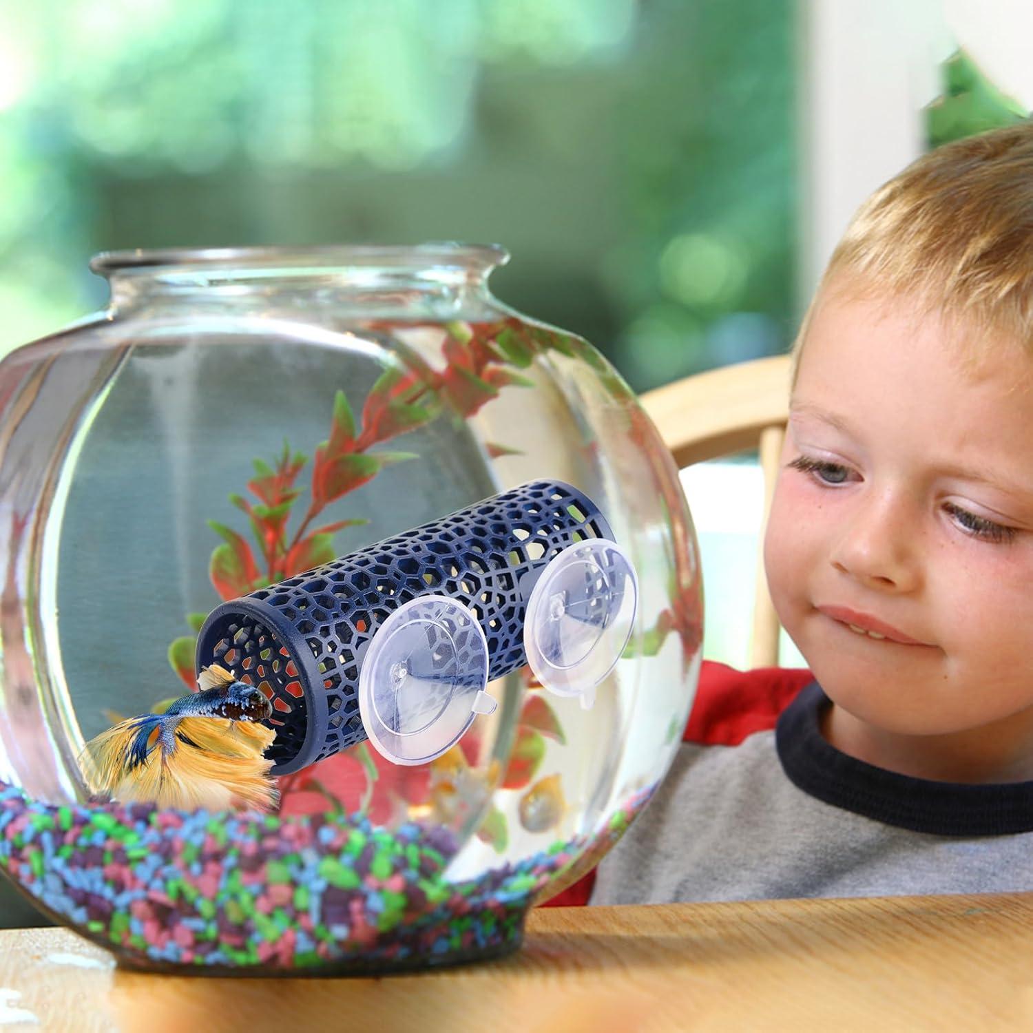 Túnel para Peces Betta Abizoo - Accesorio Acuario Azul Marino