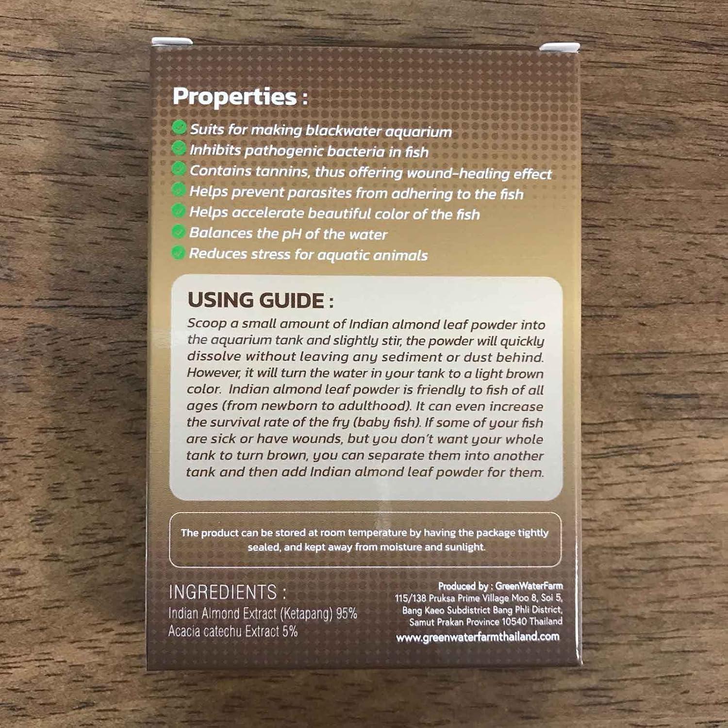 Polvo Concentrado Hoja de Almendra India GreenWaterFarm 25g