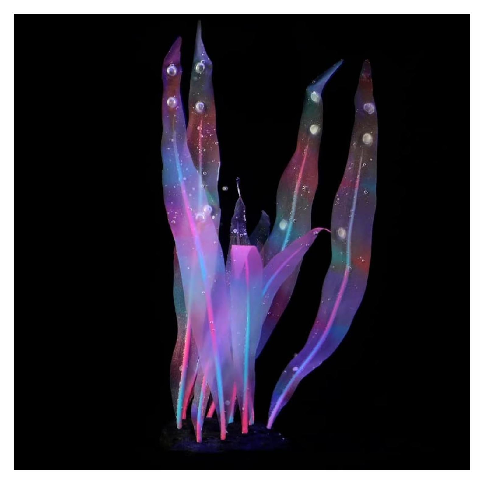 Planta de Acuario Artificial Rosa 18 cm Silicona REIRQIE