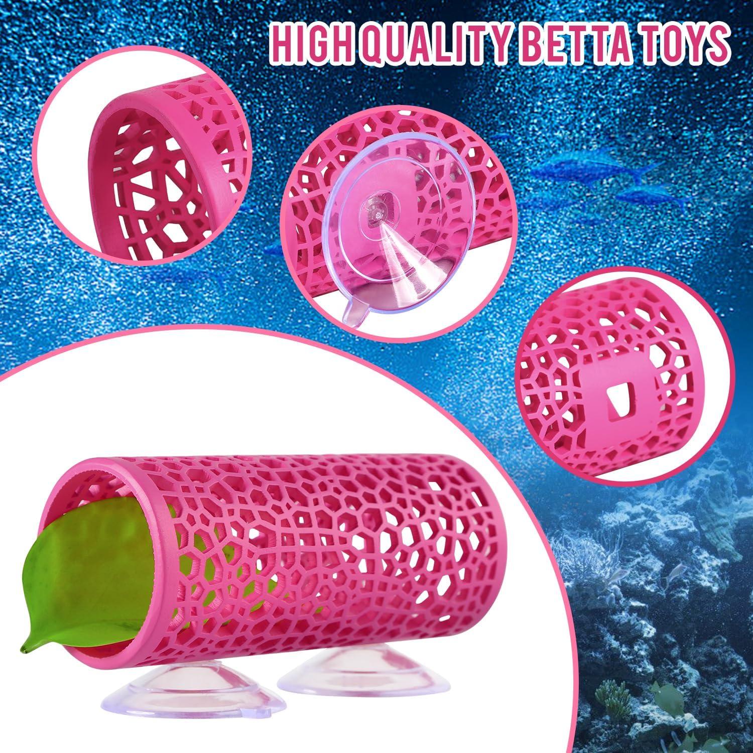 Túnel Rosa para Peces Betta Abizoo - Refugio Decorativo 10cm