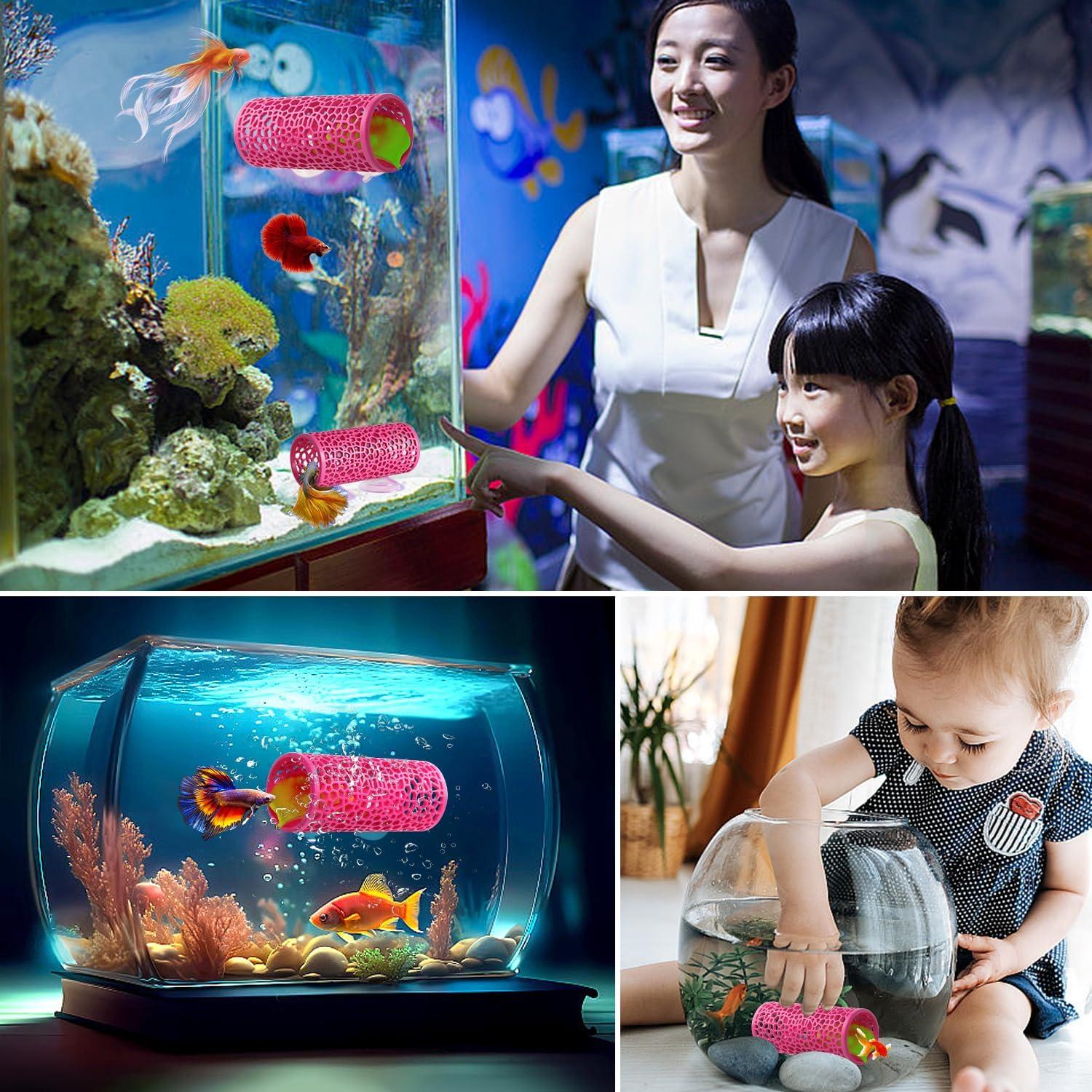 Túnel Rosa para Peces Betta Abizoo - Refugio Decorativo 10cm