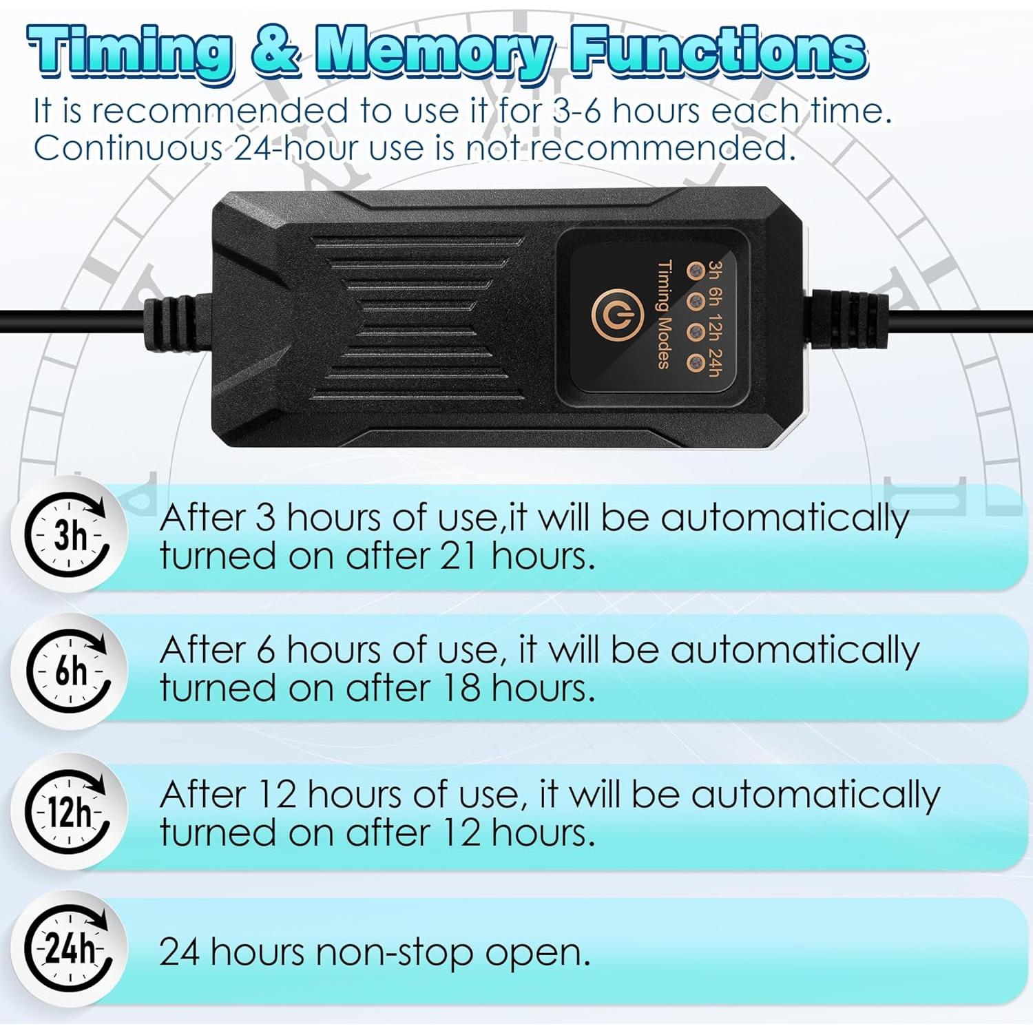 Luz UV para Acuario Qualirey 11W con Temporizador y Capucha